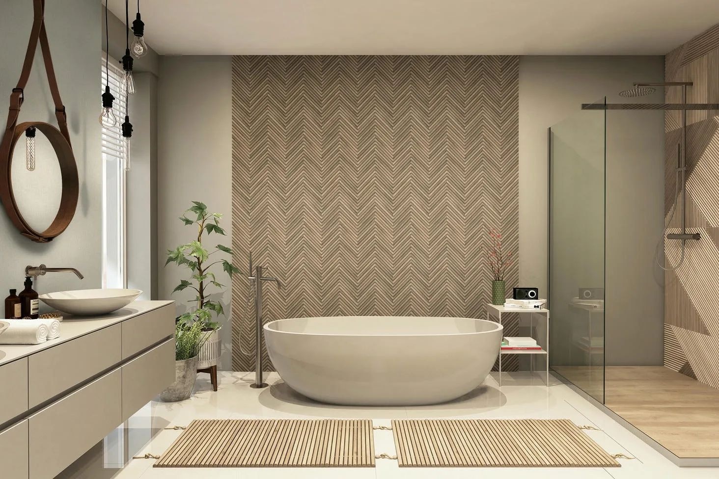 Marburg Vliestapete »Tapete Timber Mood« Fischgratmuster geprägt moderne Vliestapete für Wohnzimmer Schlafzimmer Küche