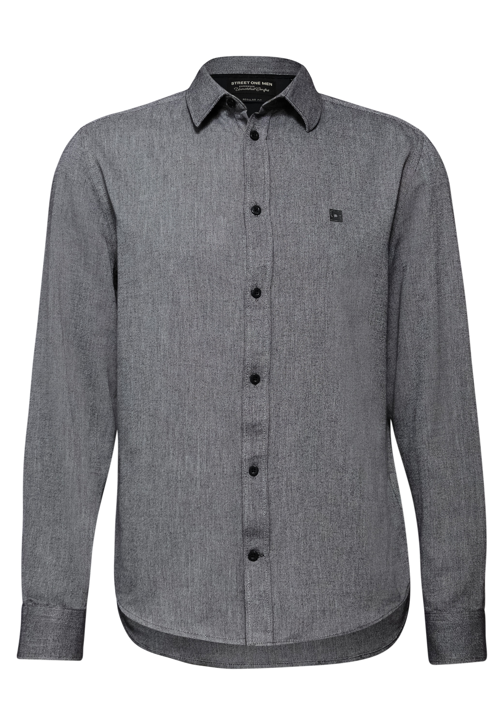 STREET ONE MEN Langarmhemd, aus reiner Baumwolle