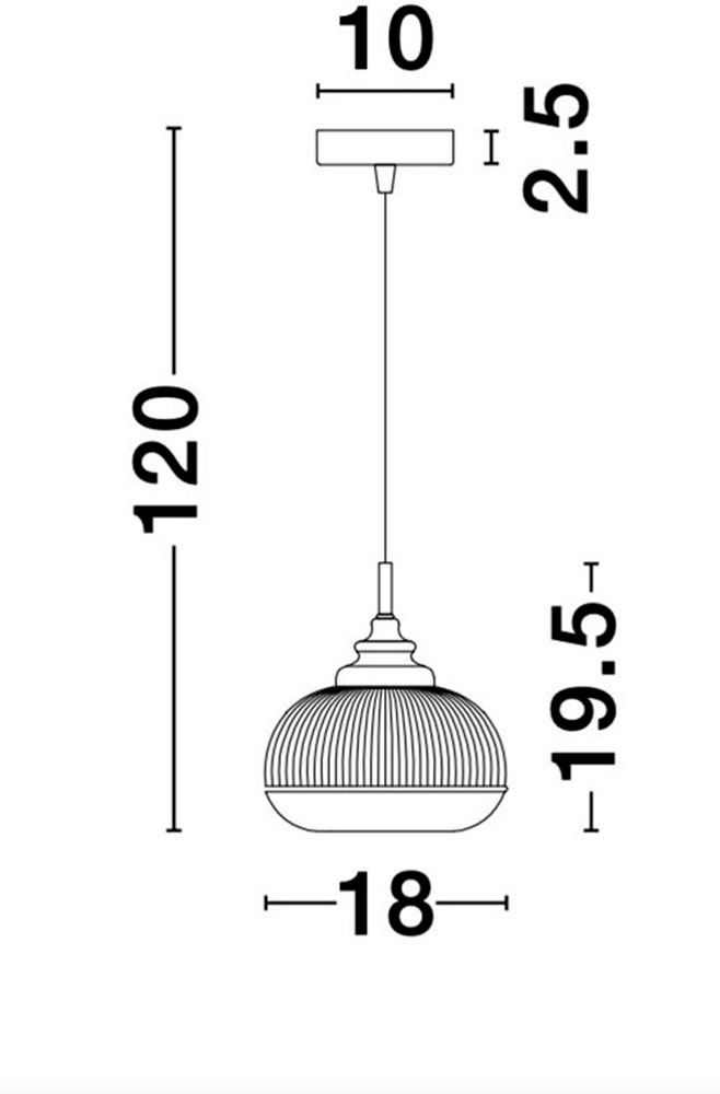 Nova Luce Hängeleuchten »MOND« E14 1 Stk. Ohne Beleuchtung
