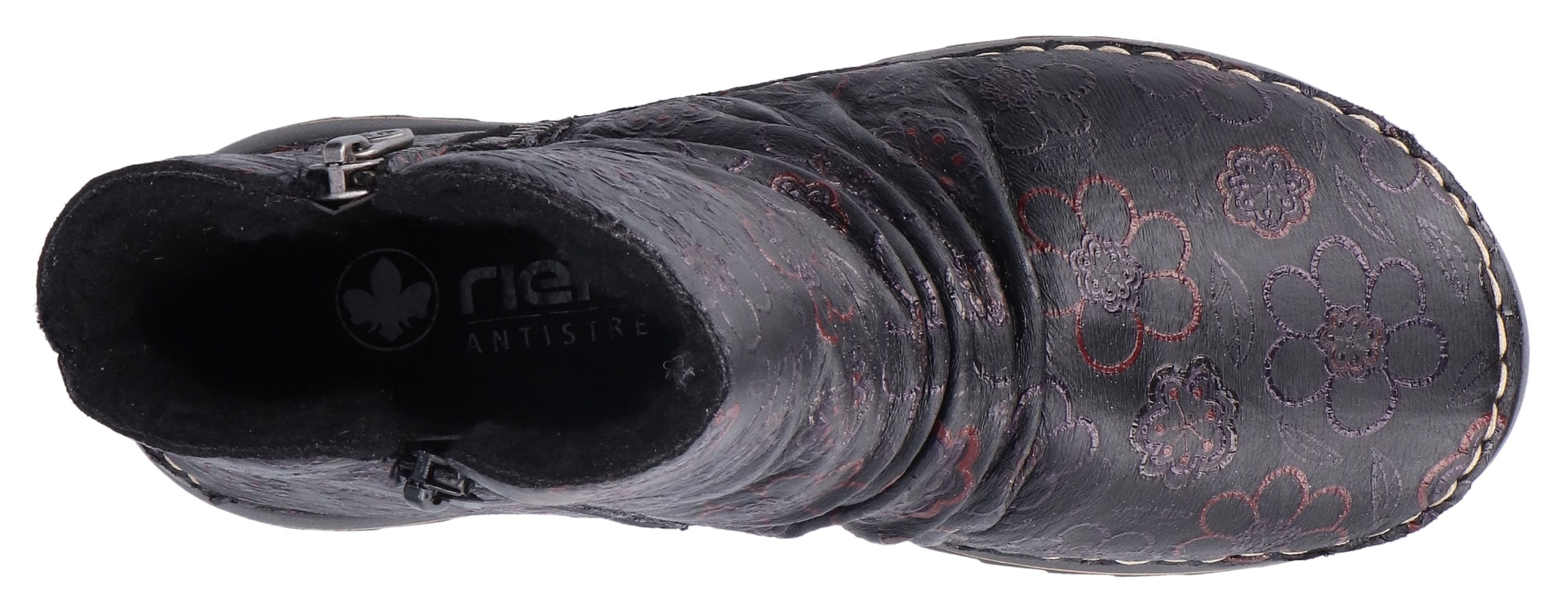 Rieker Winterboots, Plateaustiefelette, Print-Boots mit Außenreißverschluss