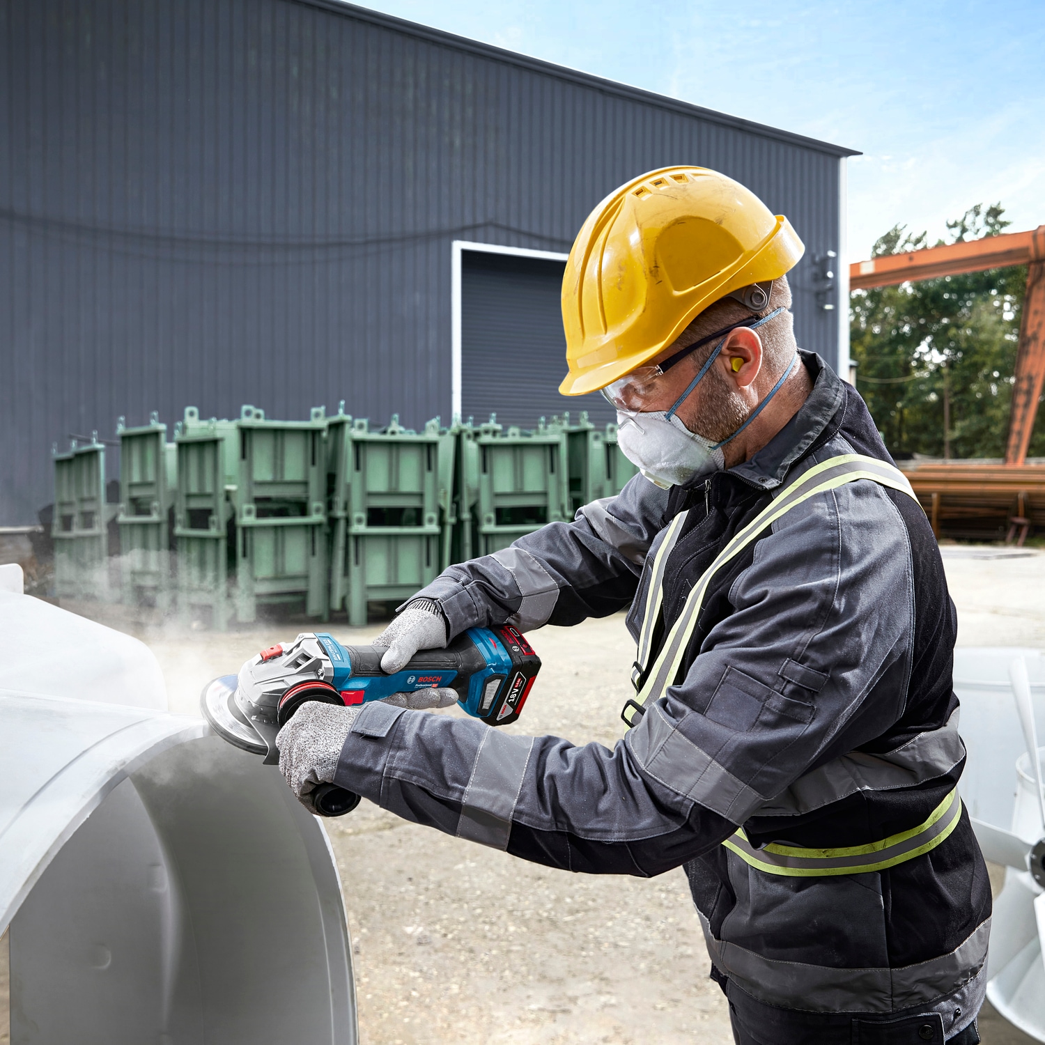 Bosch Professional Akku-Winkelschleifer »»GWS 18V-11 S««, in L-BOXX 136, ohne Akku, ohne Ladegerät