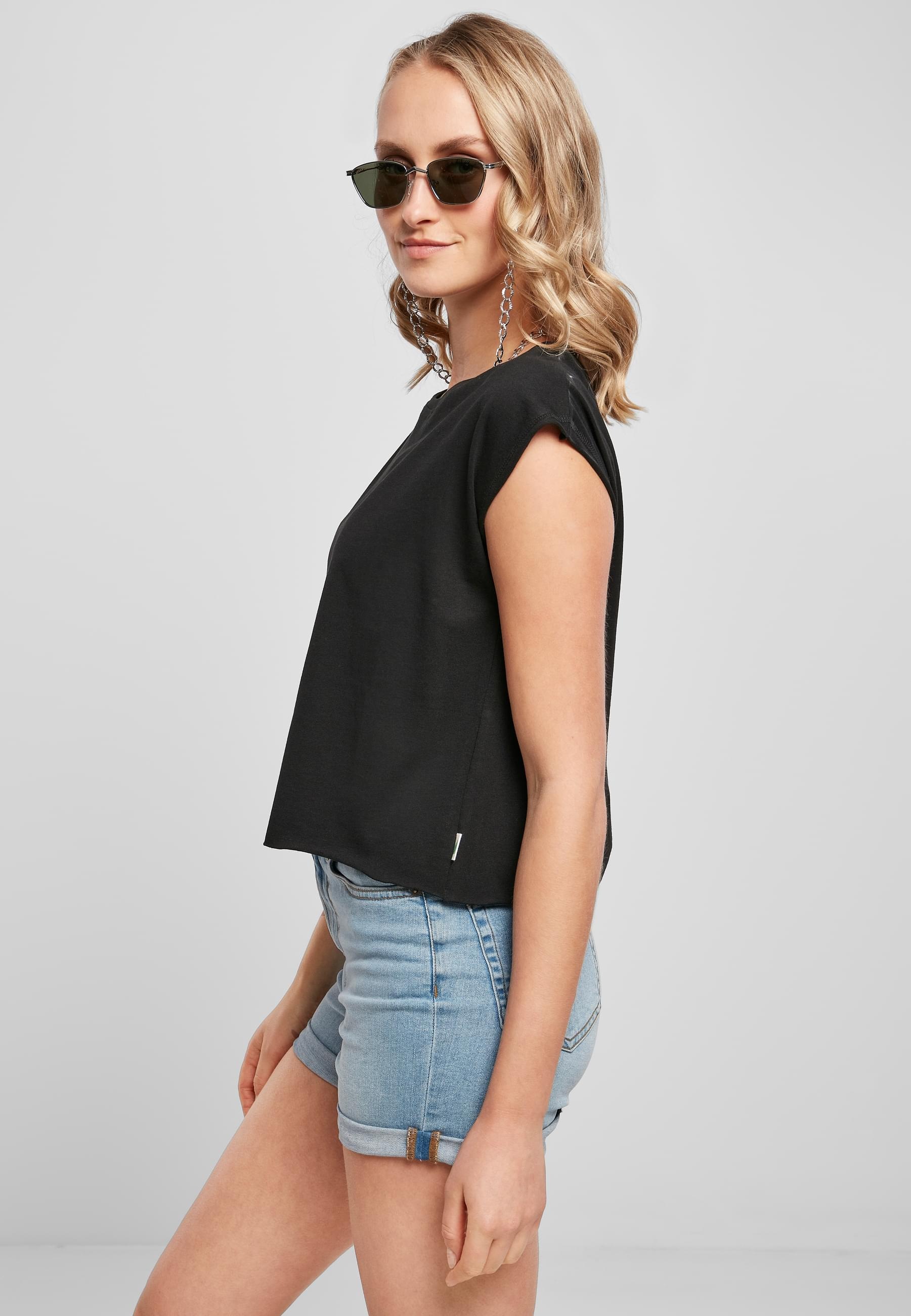 URBAN CLASSICS T-Shirt »Urban Classics Damen Ladies Organic Short Tee«, (1 tlg.)