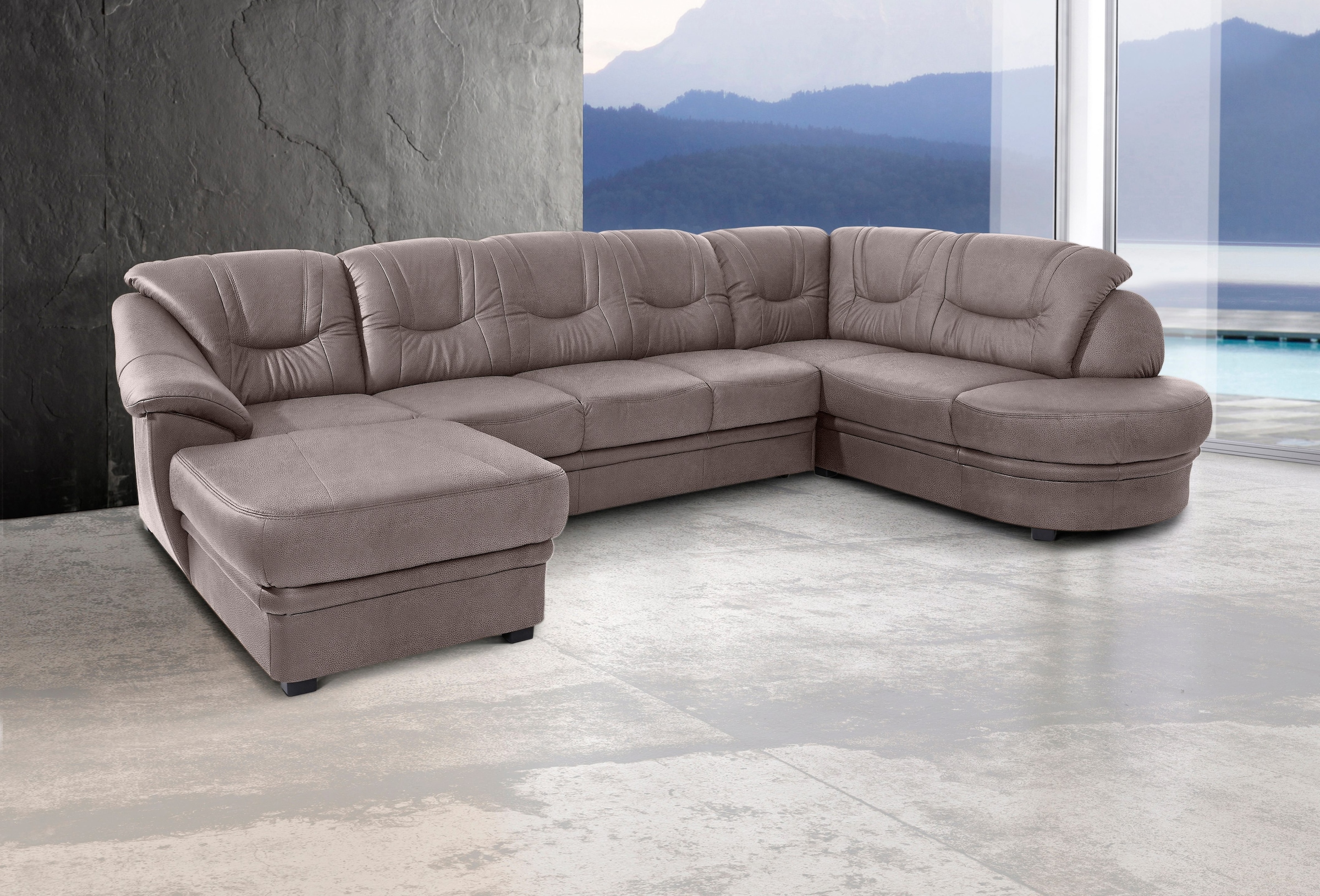 sit&more Wohnlandschaft "Savoni U-Form" wahlweise mit Schlaffunktion