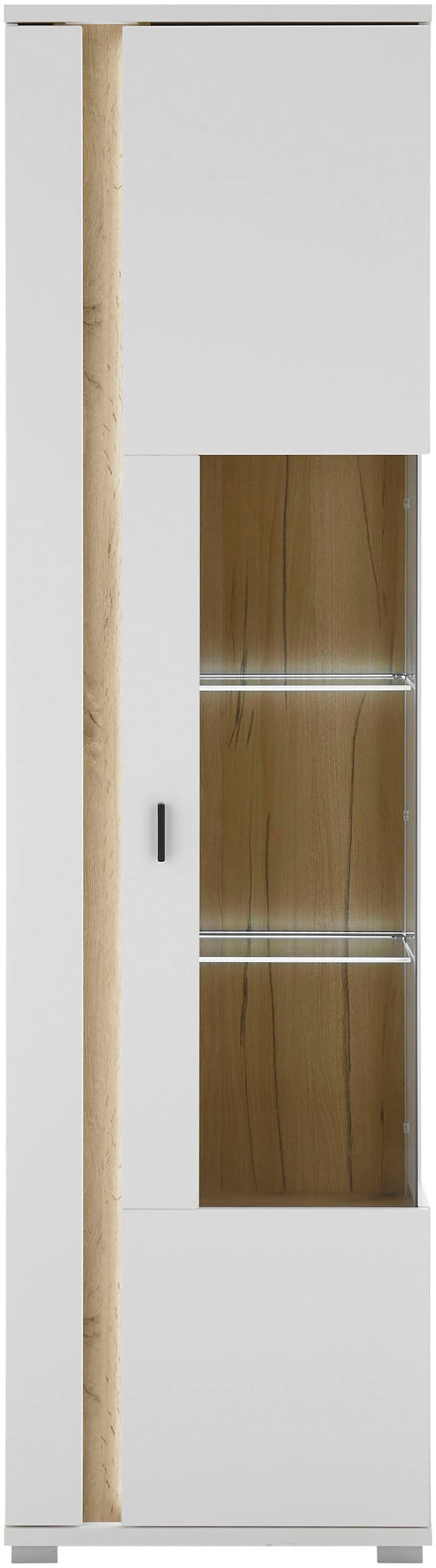 INOSIGN Vitrine »LONG ISLAND«, (1 St.), in moderner Trendfarbe,inklusive senkrechter Beleuchtung,Breite 55 cm