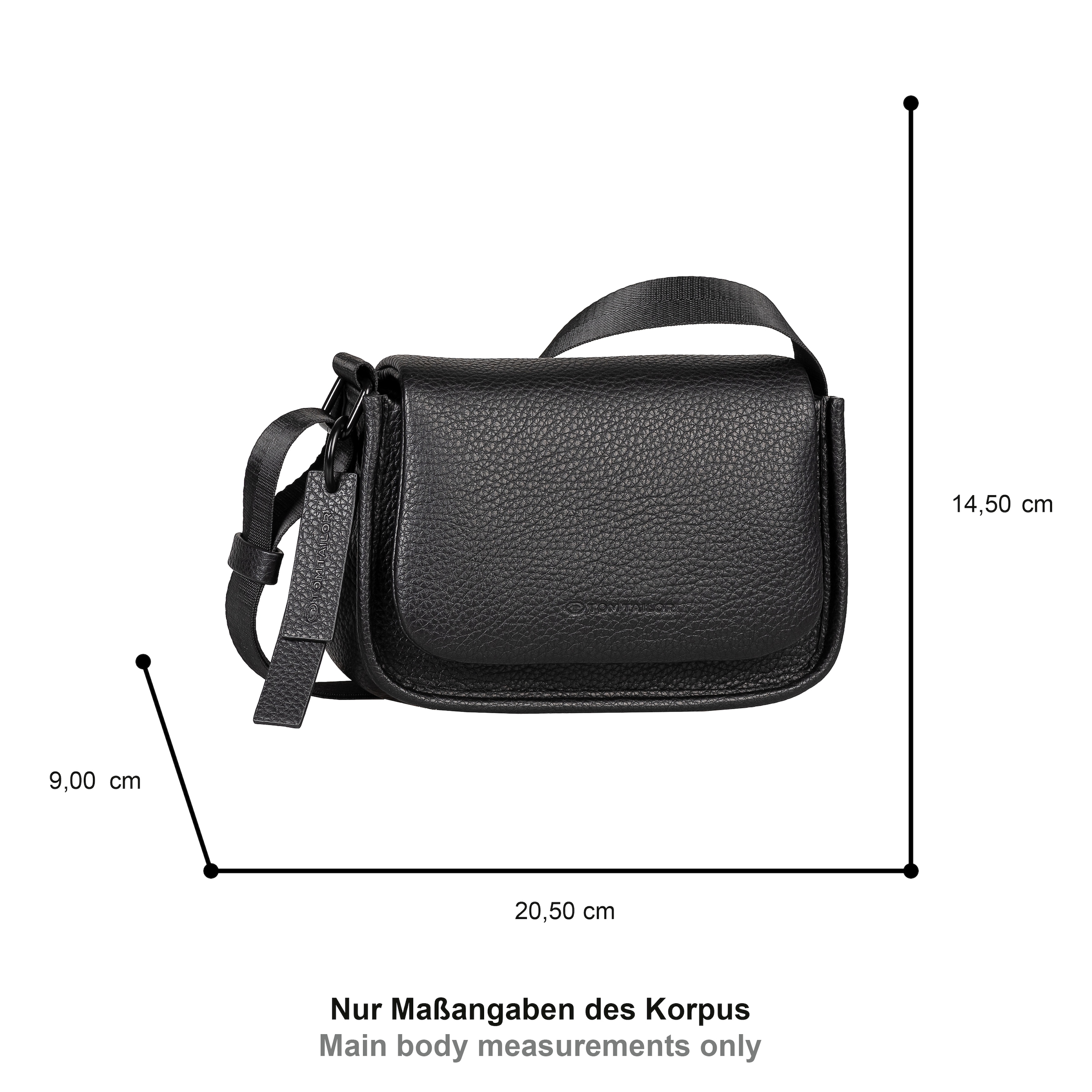 TOM TAILOR Umhängetasche »Solene« mit starken Farben und verspieltem Anhänger auch als Schlüsselanhänger