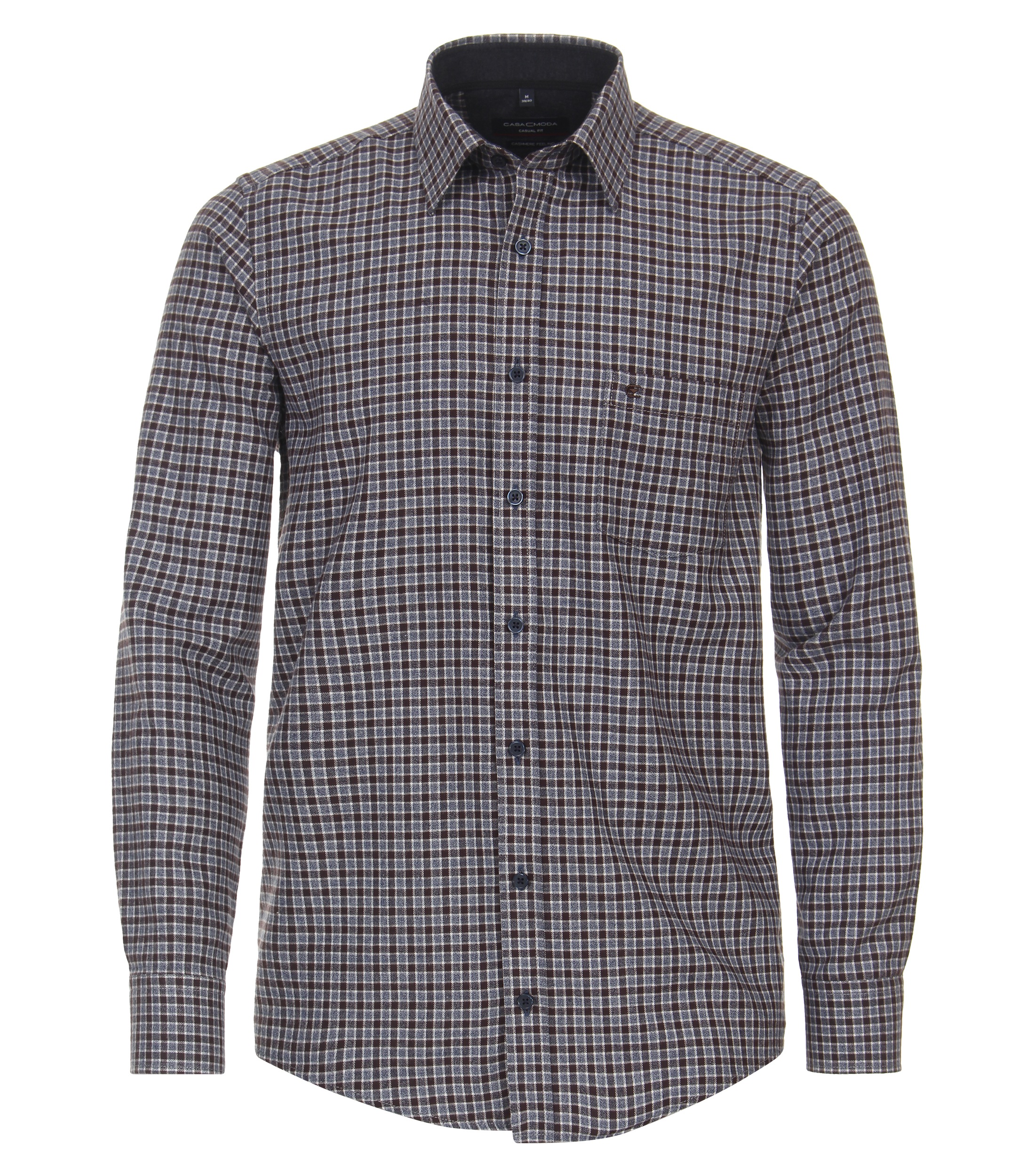 CASAMODA Flanellhemd "CASAMODA Flanellhemd Langarm kariert"