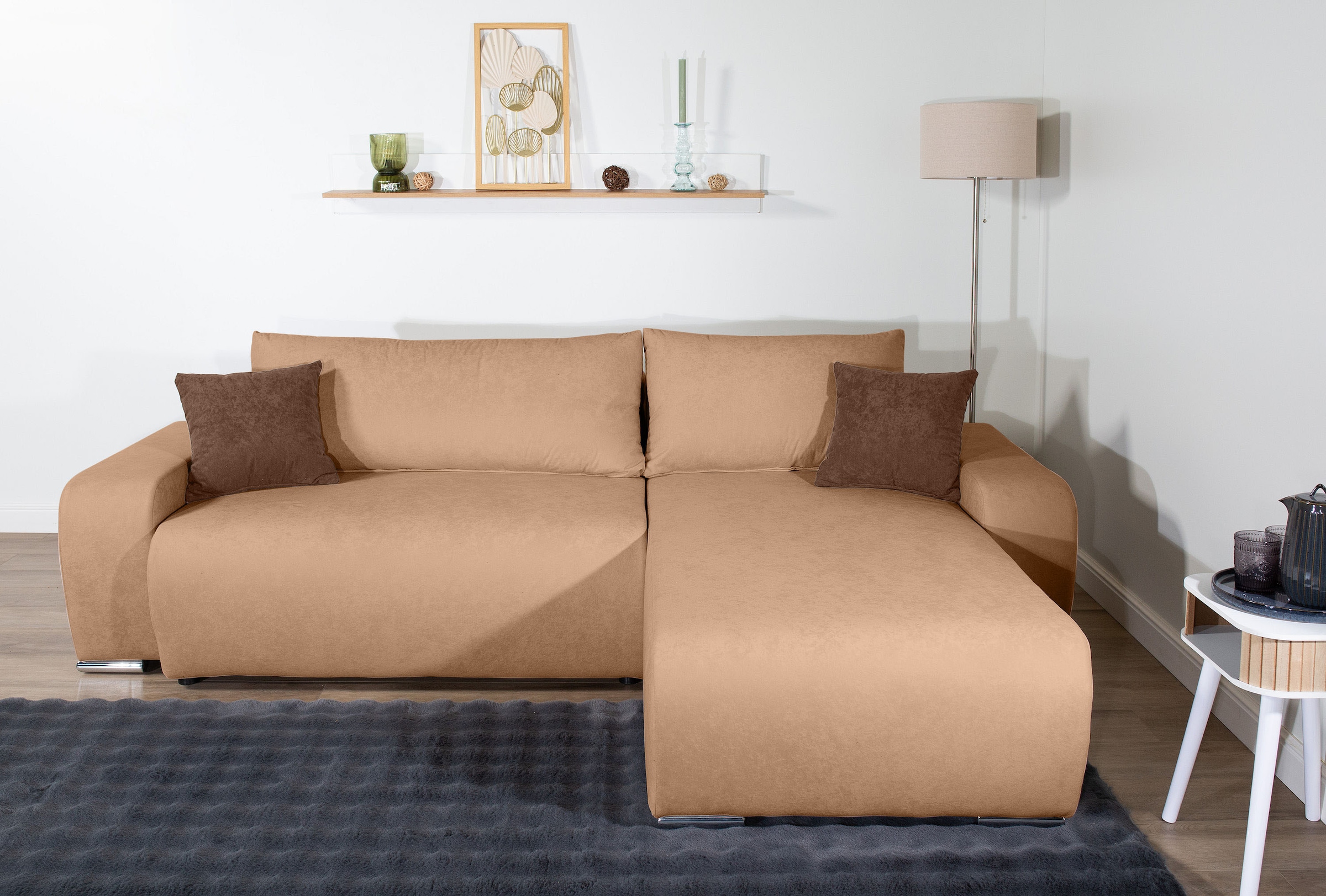 COLLECTION AB Ecksofa "Pia, L-Form, Breite 237 cm, mit Schlaffunktion" inkl günstig online kaufen