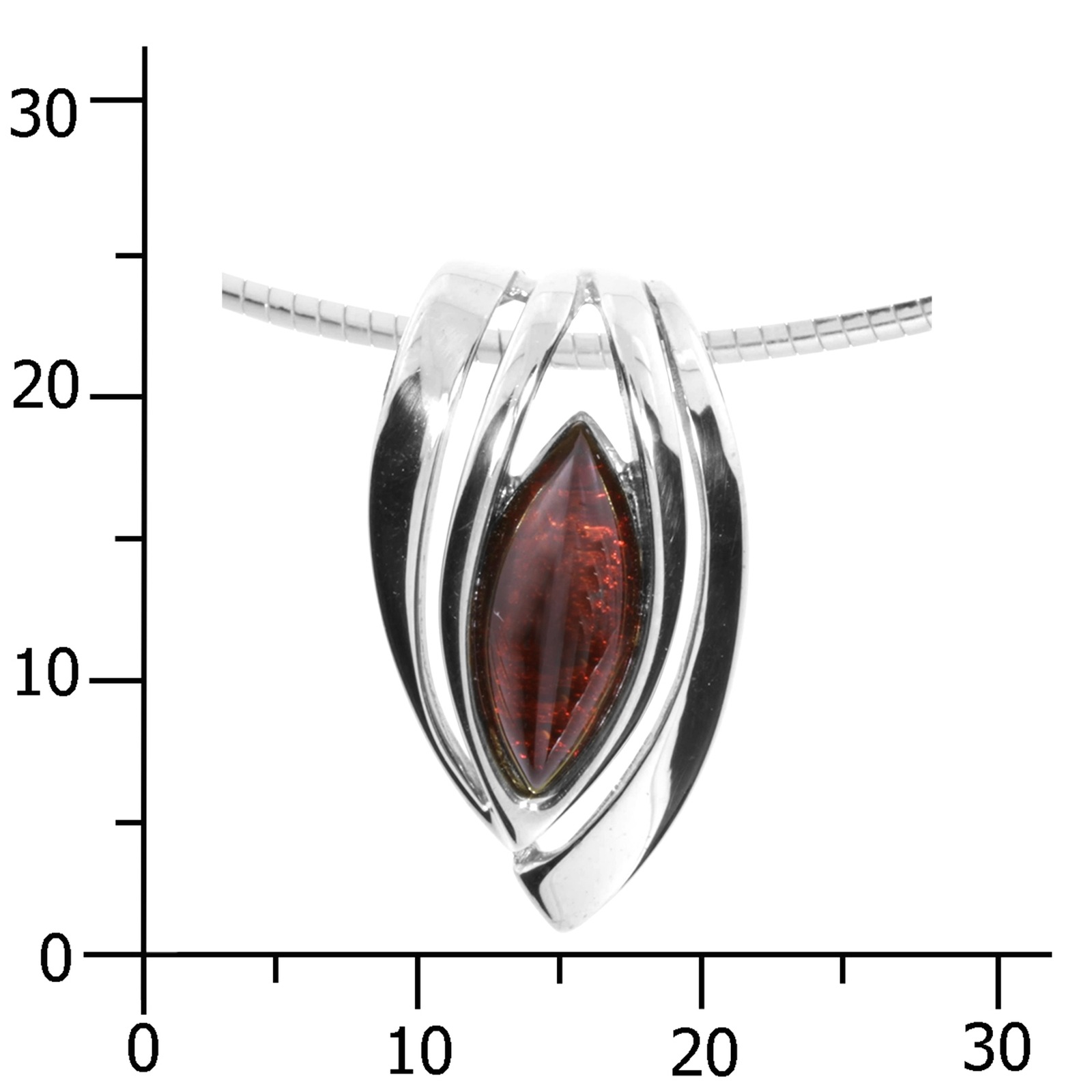 OSTSEE-SCHMUCK Kette mit Anhänger »- Gleiter-Rana - Silber 925/000 - Bernstein«