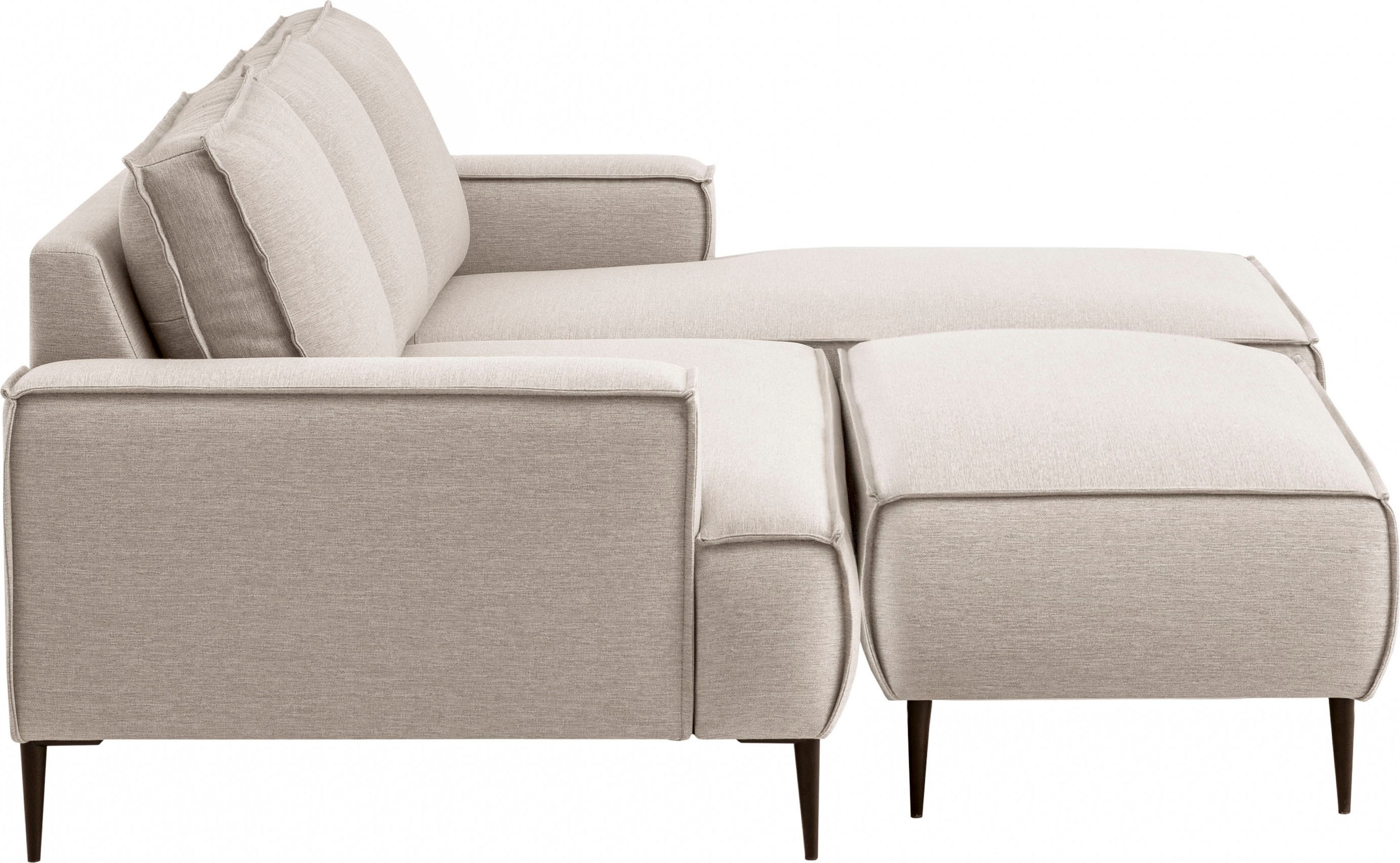 andas Sitzgruppe »TVINNU, Polsterecke L-Form, Schlaffunktion, mit Hocker«, (Set, 2 tlg.), stellbar zum Schlafsofa (Krokodilverbinder)