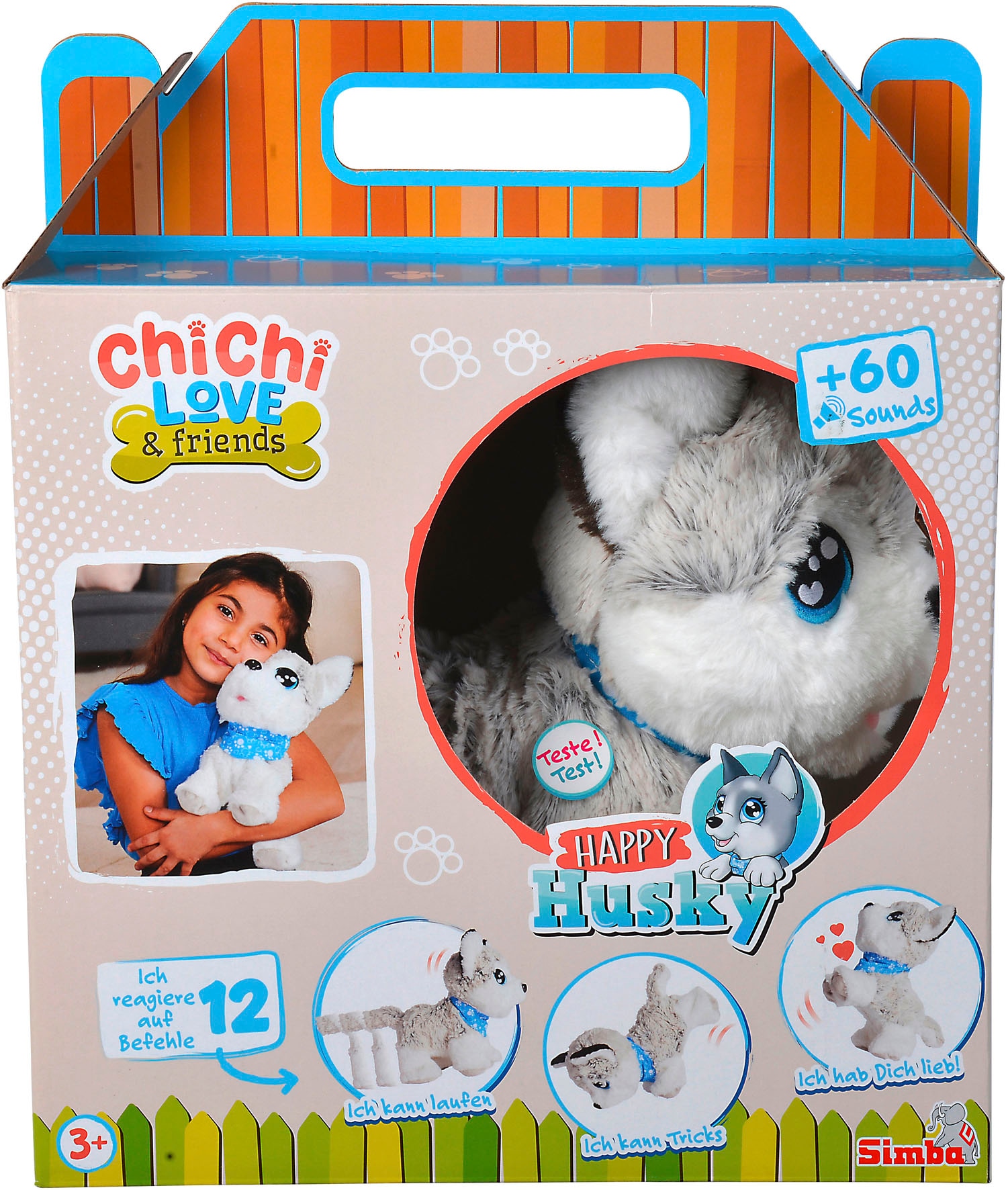 SIMBA Kuscheltier »Chi Chi Love Happy Husky«, mit Funktion