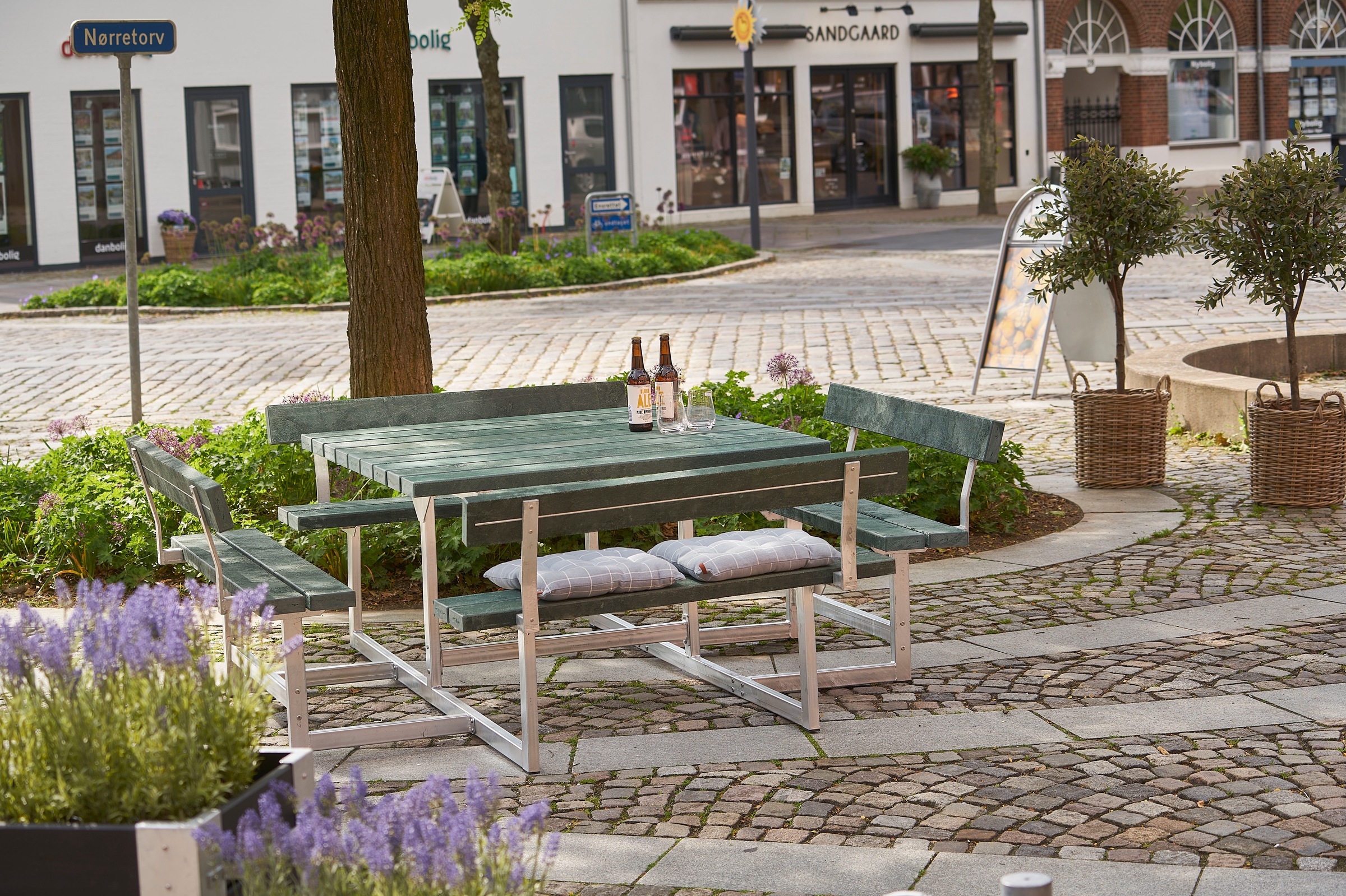 PLUS Garten-Essgruppe »»Picnic« Kombimöbel mit 4 Rückenlehnen«, (1 tlg.), 224x224x76/45 cm