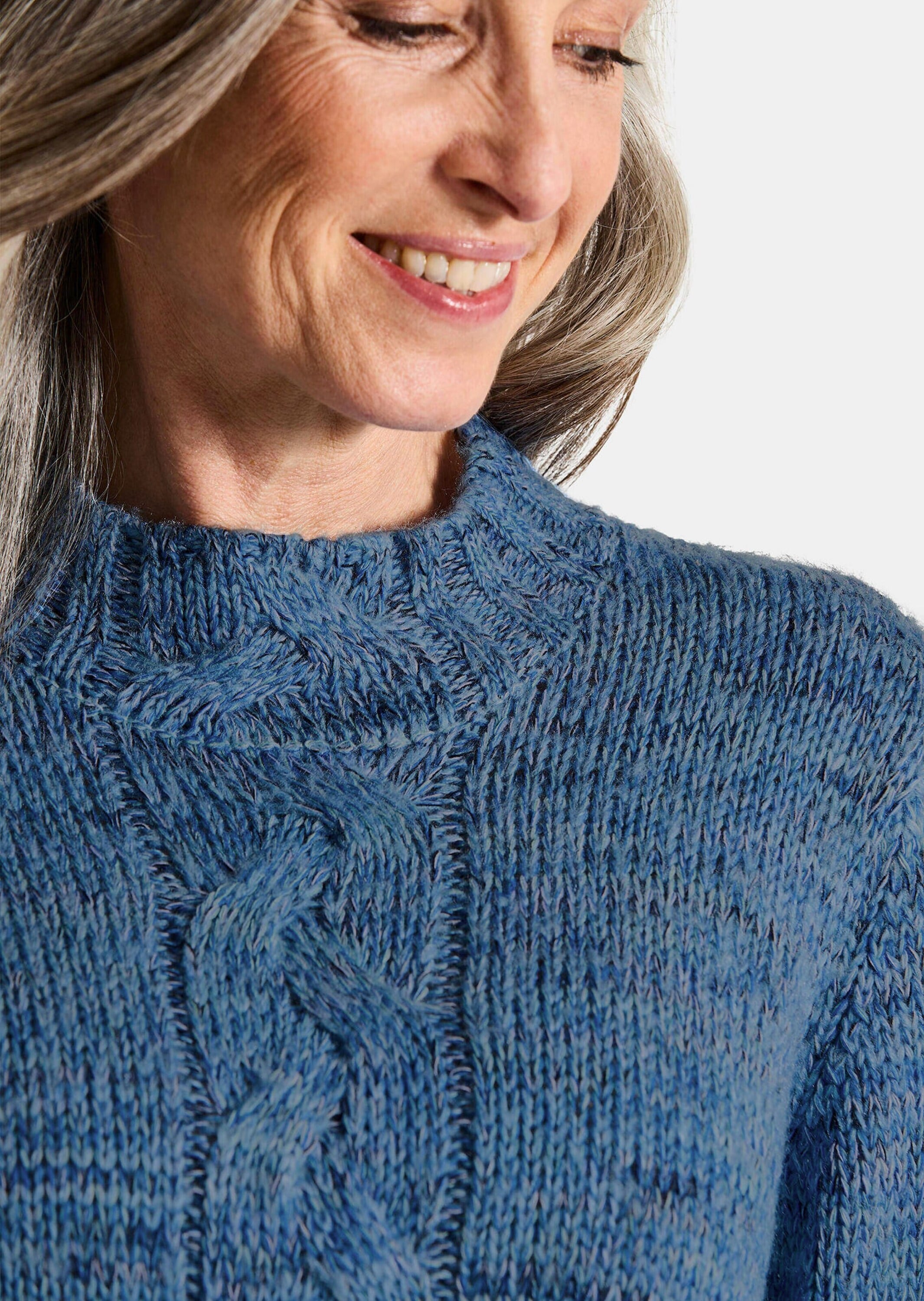 GOLDNER Rundhalspullover »Strickpullover mit Zopfstrick«