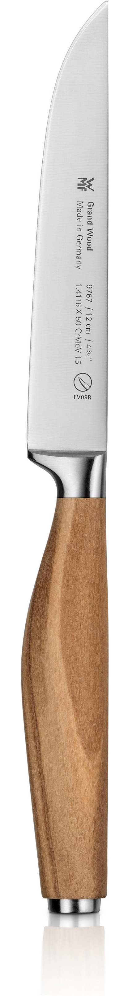 WMF Zubereitungsmesser »Grand Wood«, (1 tlg.), 12 cm, Olivenholzgriff, handgeschmiedeter Spezialklingenstahl