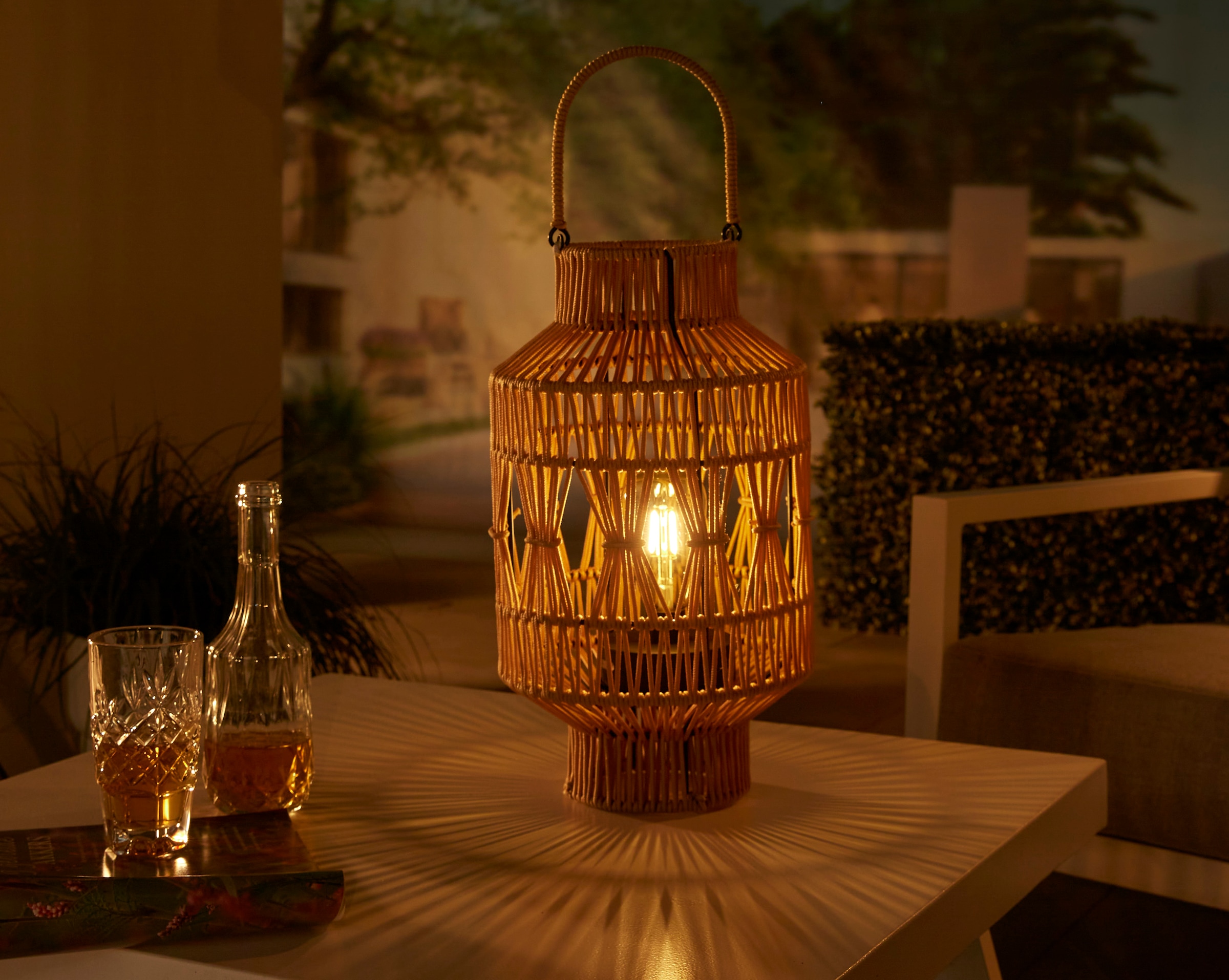 LUXFORM Gartenleuchte »Luxform USB Alhambra Small«, Leuchtmittel LED-Modul | LED fest integriert, LED-Gartenleuchte, Akkubetrieben, aufladbar über USB
