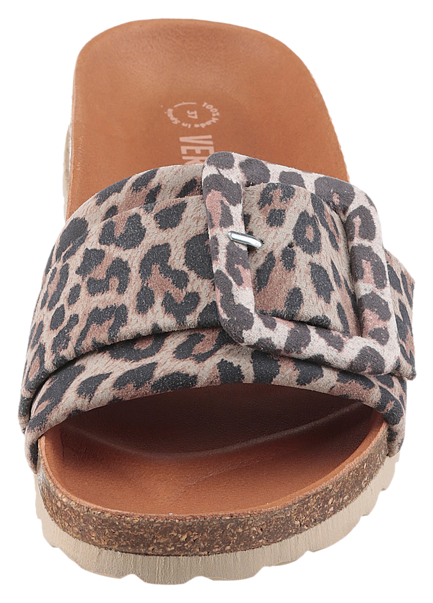 VERBENAS Pantolette »Reiko Leopardo Grande«, Sommerschuh, Schlappen für Strand- und Badeausflüge geeignet