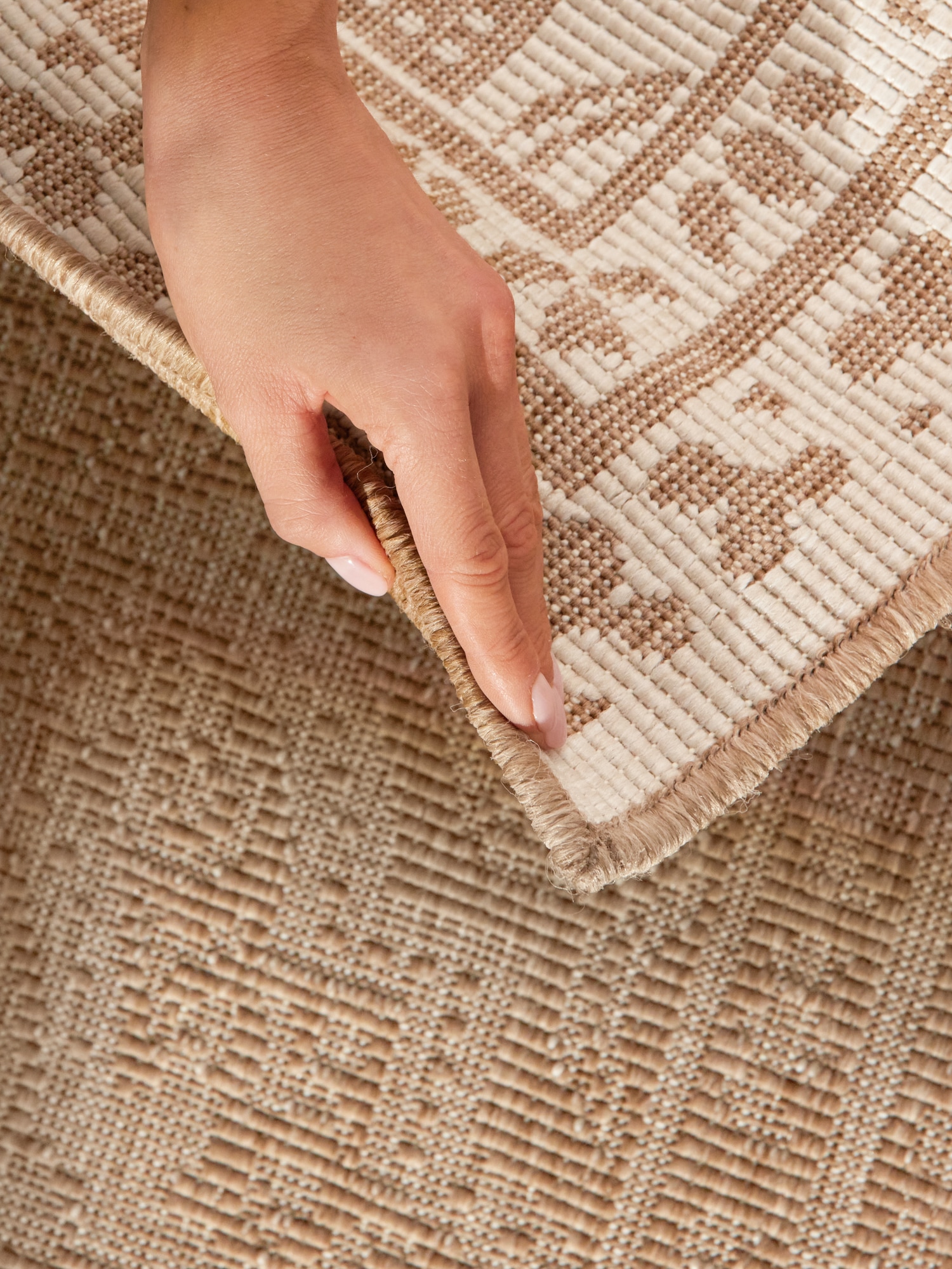 NORTHRUGS Outdoorteppich »Rosel Wendeteppich«, rechteckig, 5 mm Höhe, In und Outdoor, Flachgewebe, wetterfest, pflegeleicht, robust