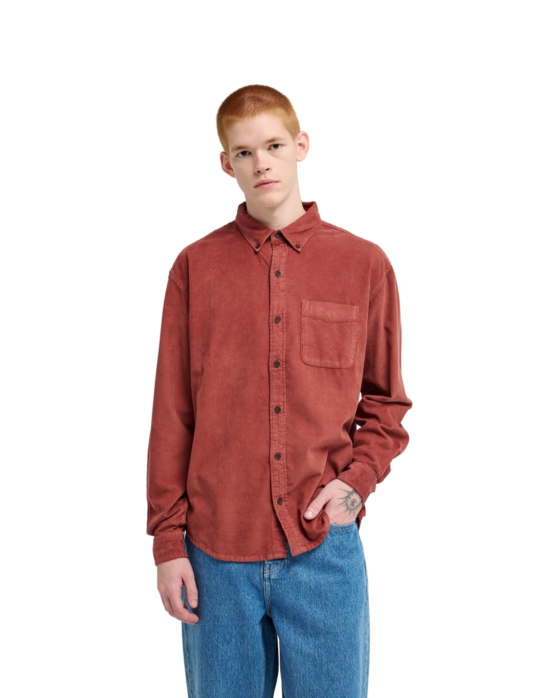 Element Langarmhemd "Button Down Regular Corduroy"