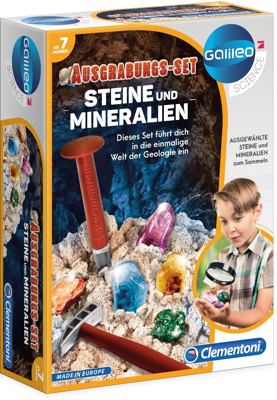Clementoni® Experimentierkasten »Galileo, Ausgrabungs-Set Steine und Mineralien«, Made... kaufen