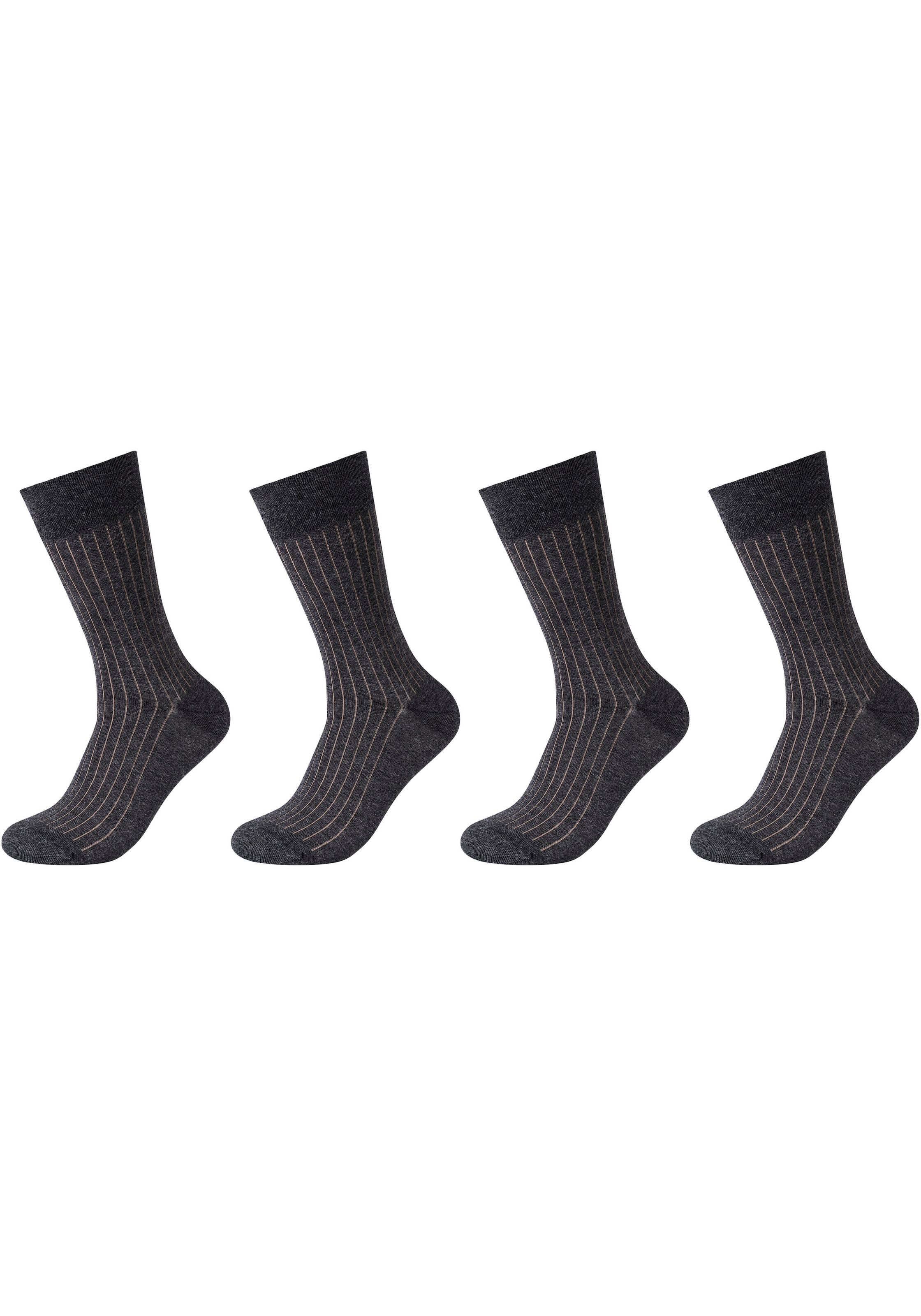 Camano Socken, kaufen (Packung, 4 Optik: Paar), BAUR online | feine, zweifarbige Rippstruktur Elegante