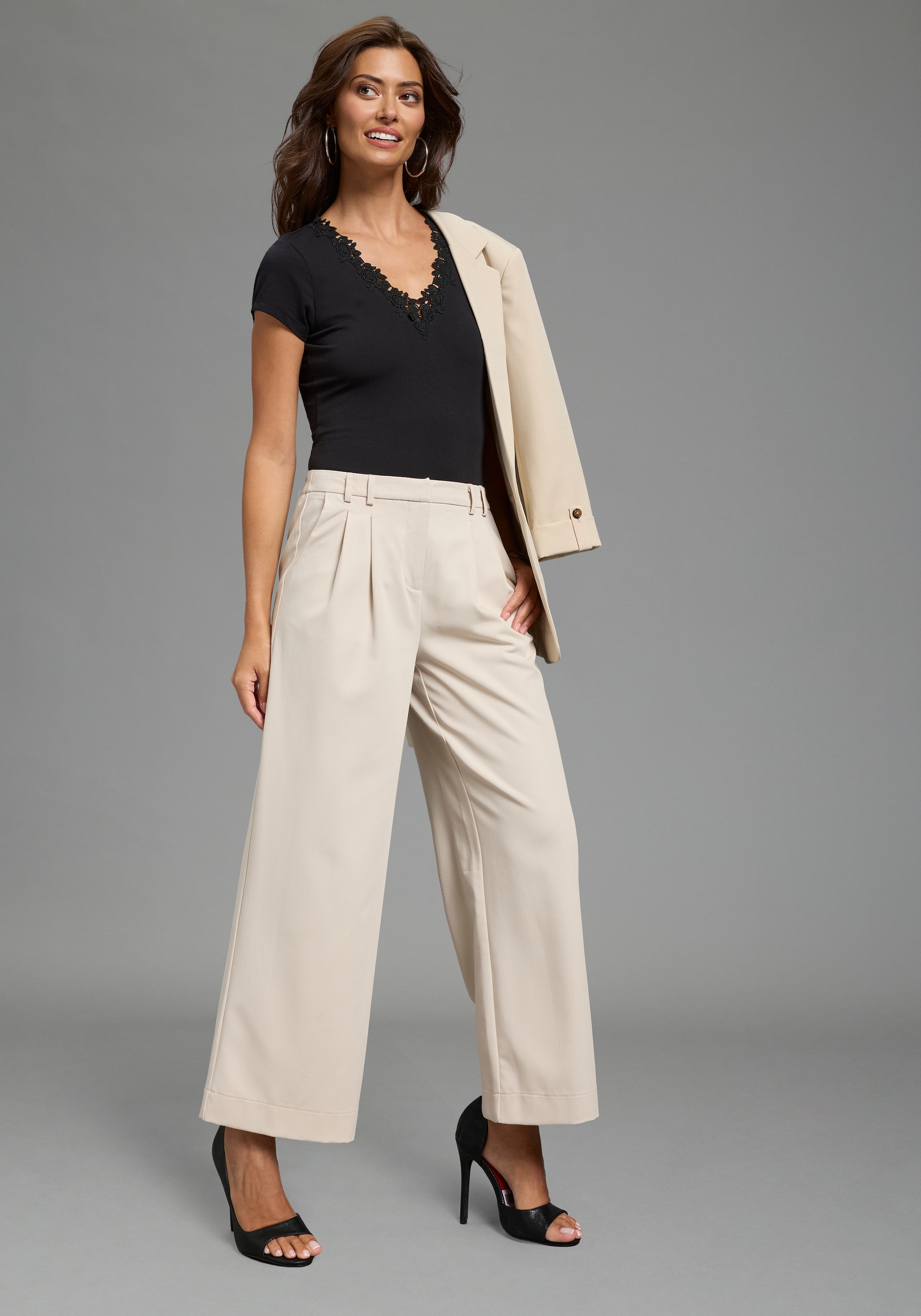 Laura Scott Body Kurzarm, körpernahe Passform, aus Baumwolle und Elasthan