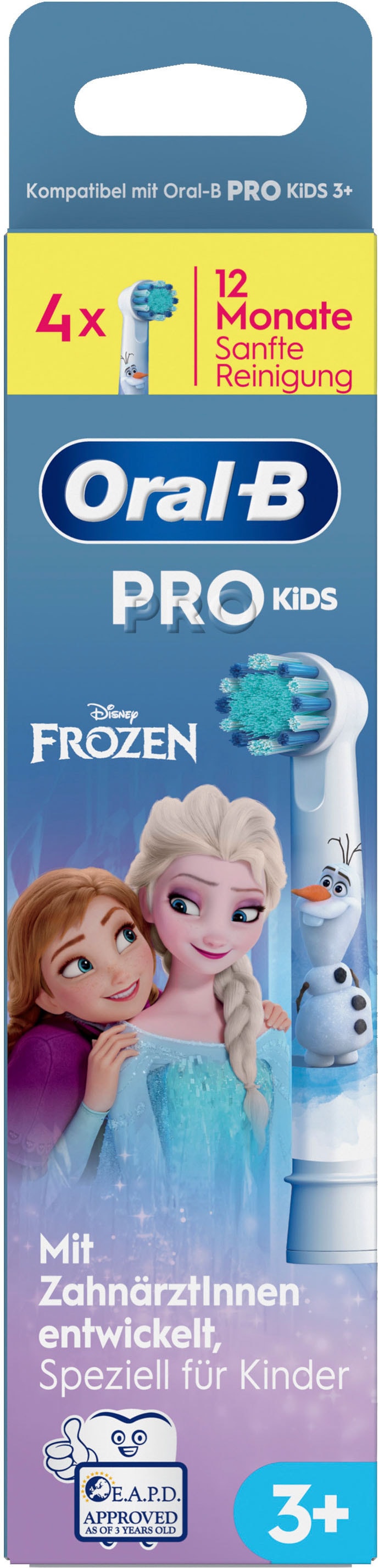 Oral-B Aufsteckbürsten »Pro Kids 3+ Disney Frozen« extra weiche Borsten, ab 3 Jahren