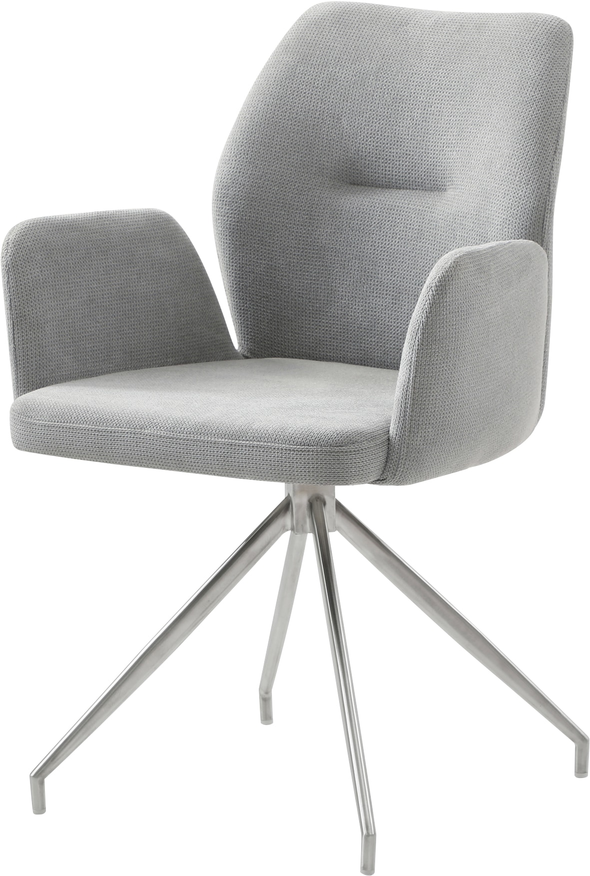 SalesFever Essgruppe, (Set, 5 tlg.), Tischplatte mit echter Baumkante, Gestell aus rostfreiem Edelstahl