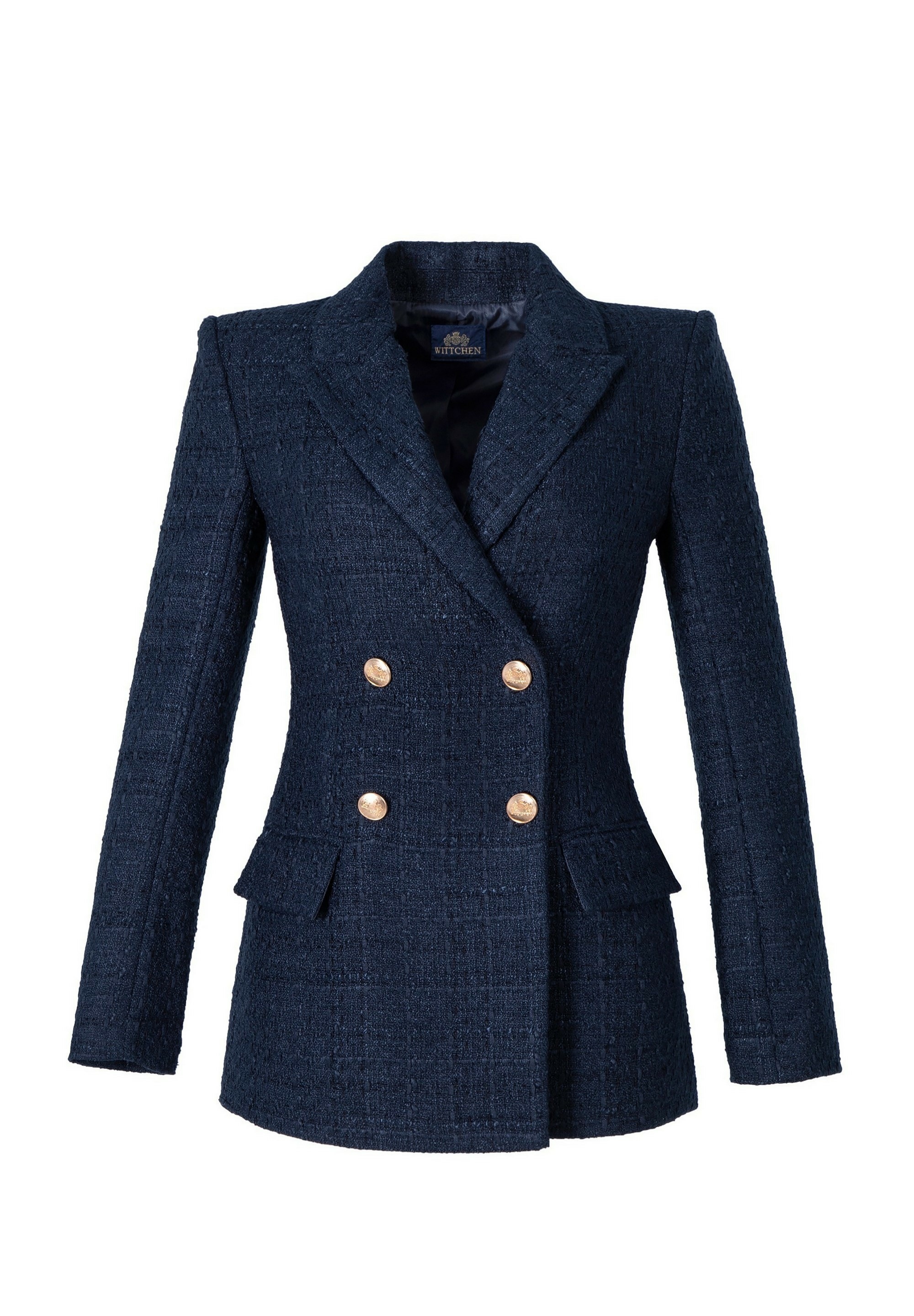 WITTCHEN Longblazer »Modern Classics«, WITTCHEN Damenblazer aus Boucle-Stoff