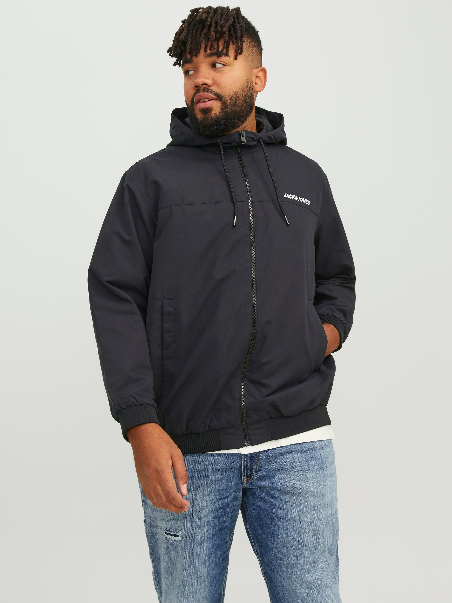 Jack & Jones PlusSize Bomberjacke "JJERUSH HOOD BOMBER NOOS PLS", mit Kapuz günstig online kaufen