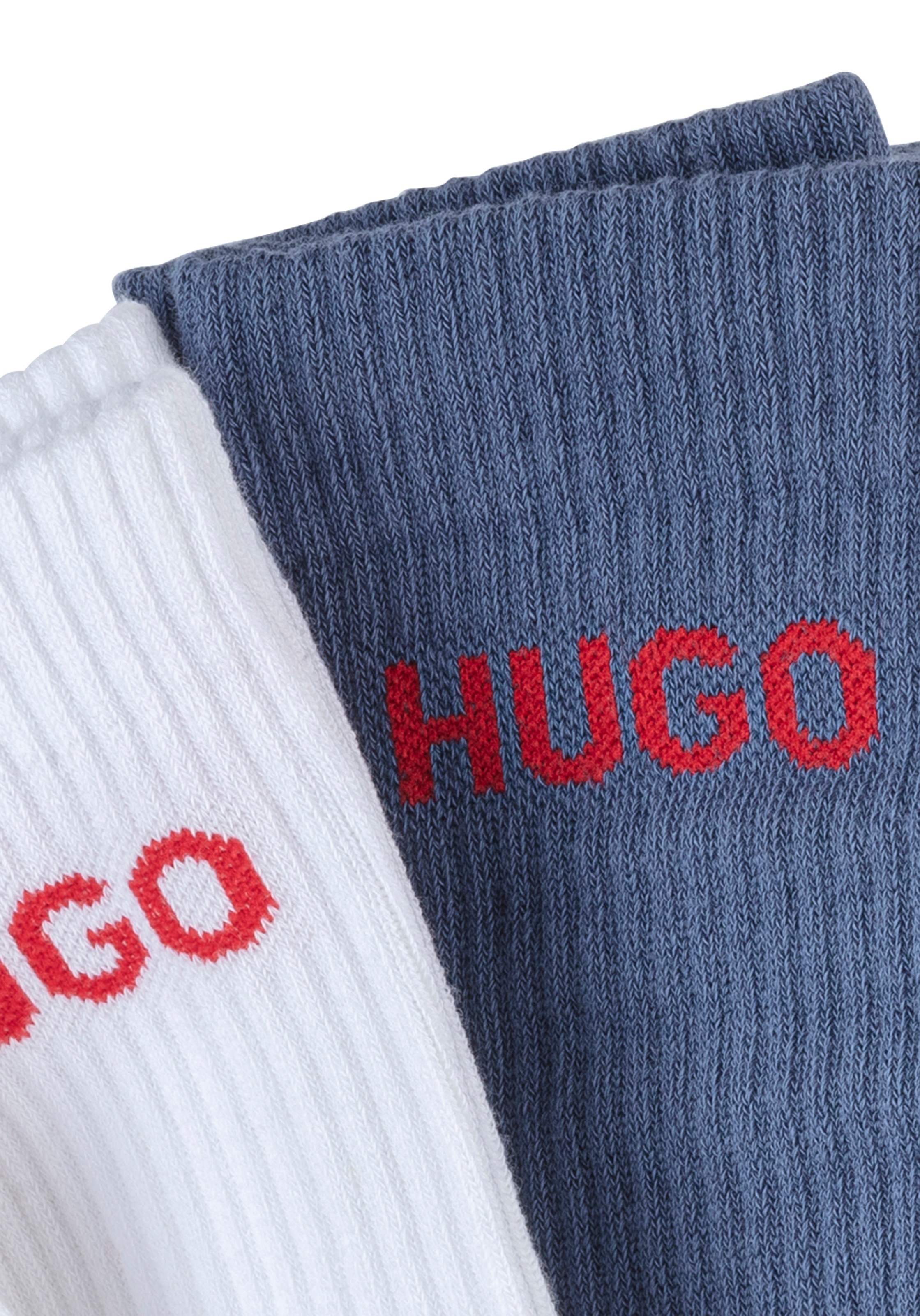 HUGO Underwear Socken "6P QS RIB LOGO CC", (Packung, 6 Paar, 6er Pack), mit günstig online kaufen