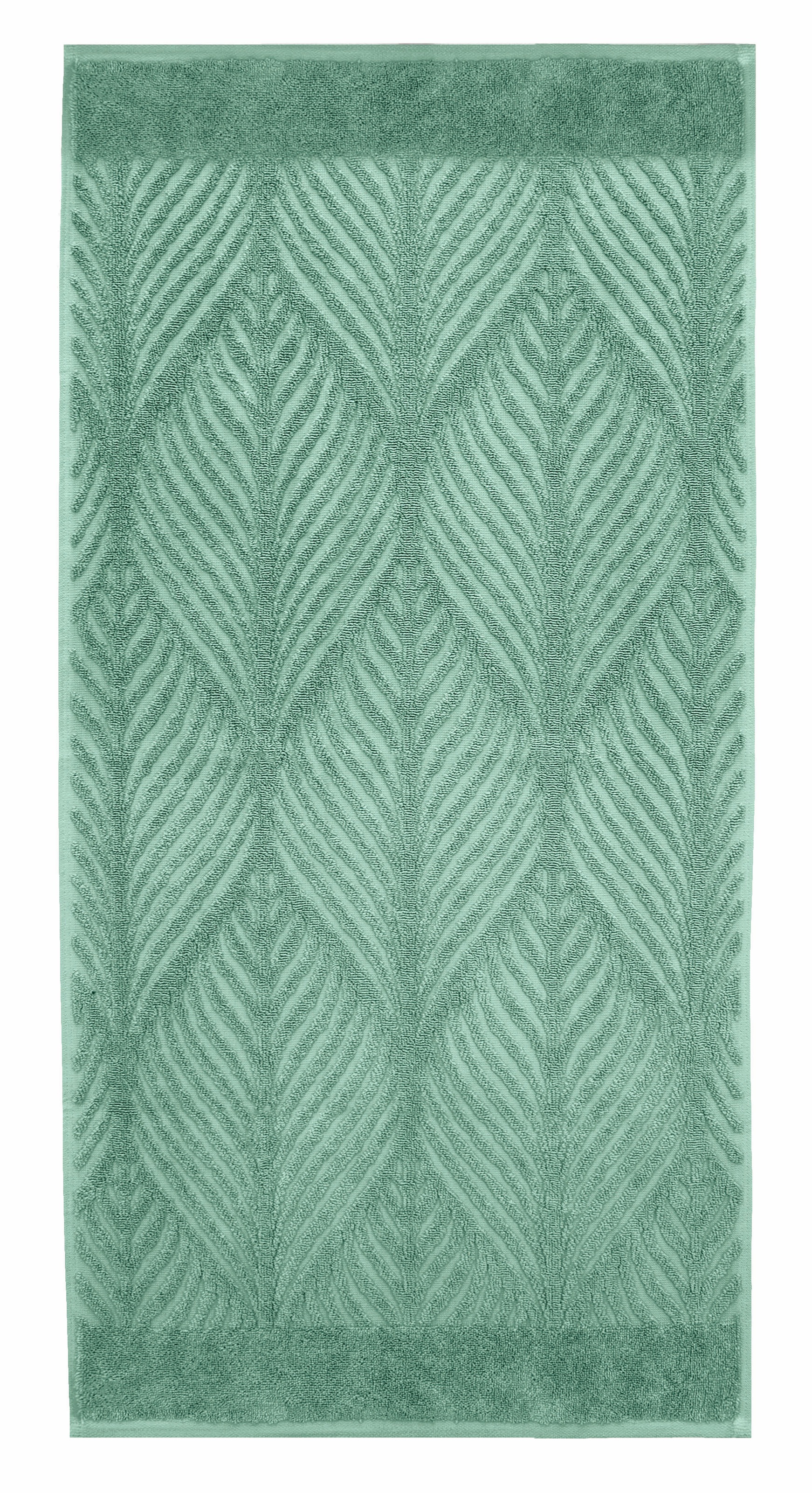 Kleine Wolke Duschtuch "Leaf", (1 St., Badetuch 70 x 140 cm), Blatt Motiv, Hoch-Tief Effekt