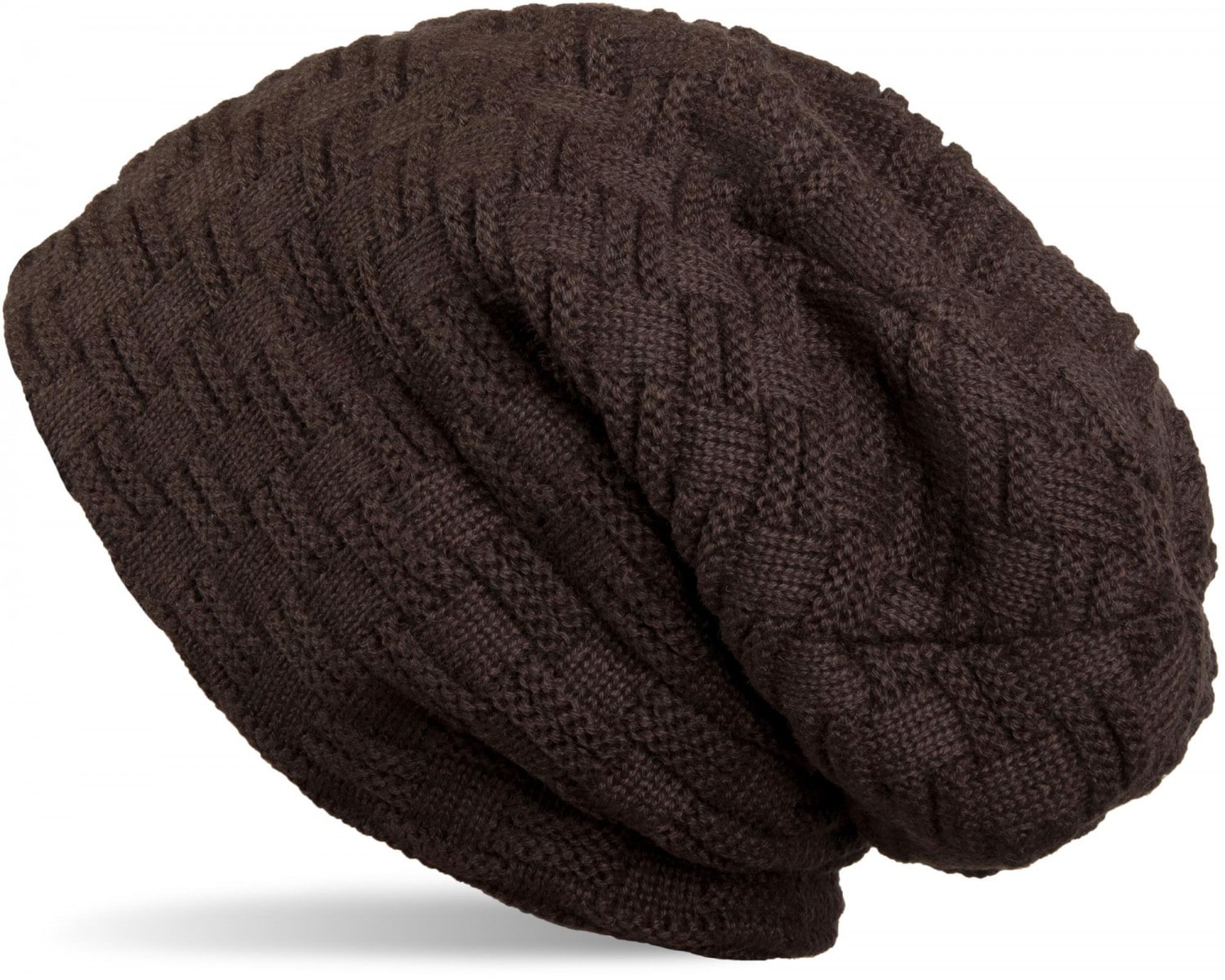 styleBREAKER Strickmütze "Feinstrick Beanie mit Flecht Muster und Teddyfleece" 1 Stk.