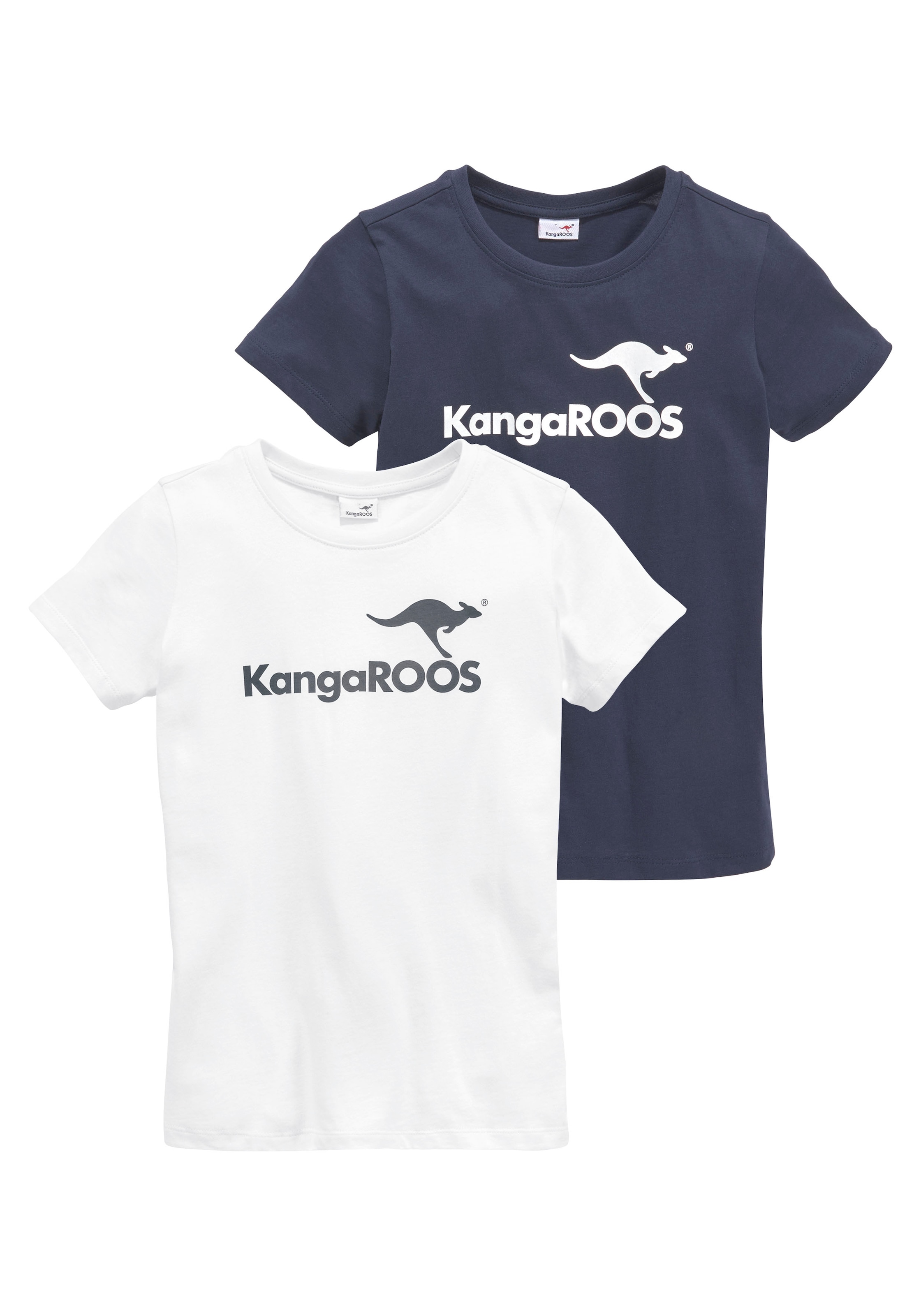 KangaROOS T-Shirt, (Packung), mit Logodrucken