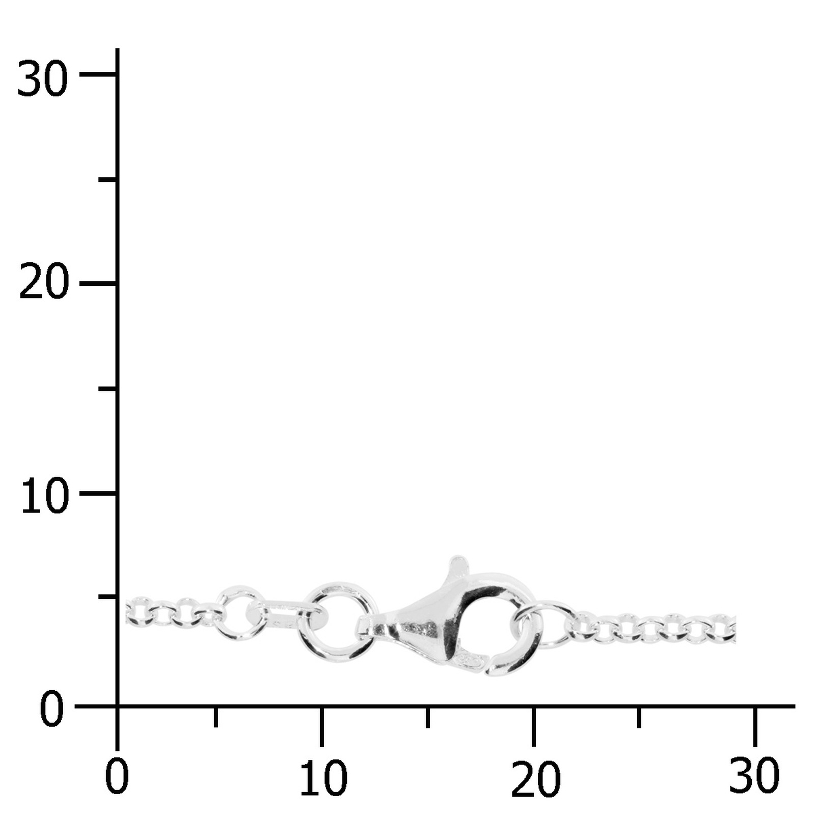 Ostsee-Schmuck Erbs 1.8mm Chain Silver 60cm 2