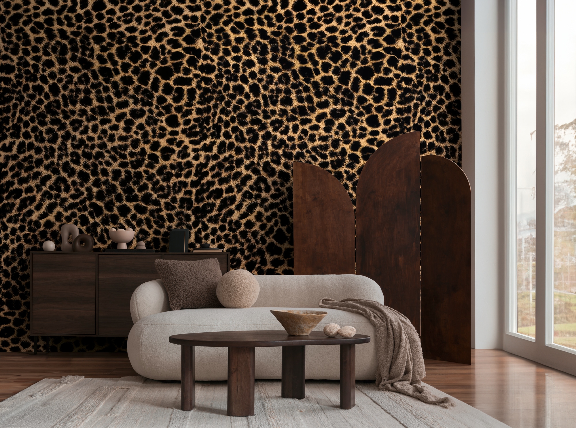 living walls Fototapete »The Wall 4 Eyecatcher – Luxuriöses Leopardenmuster Vlies-Fototapete« Motiv | matt leicht strukturiert Luxuriöses Leopardenmuster mit ausdrucksstarker Wirkung
