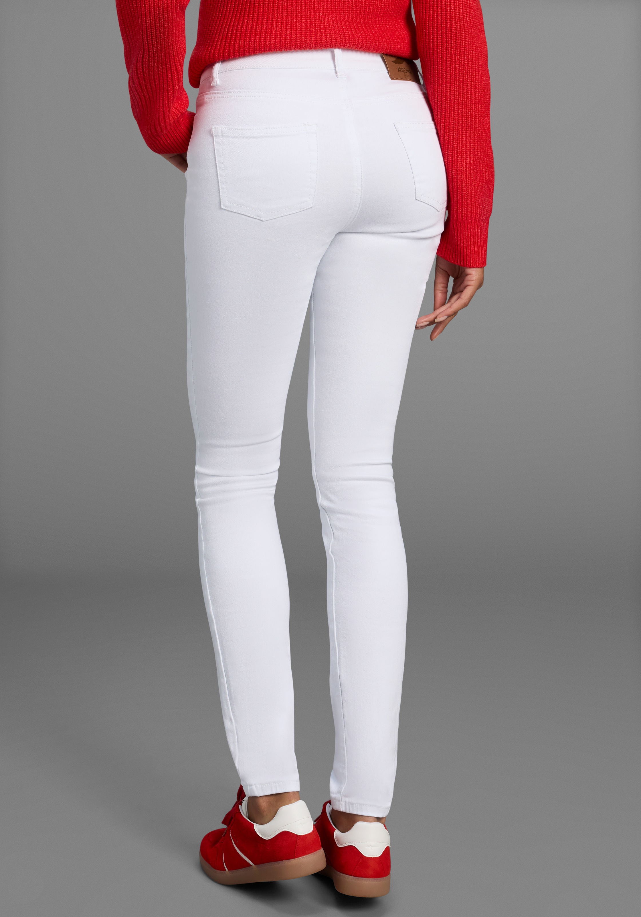 Arizona Slim-fit-Jeans "Shaping", enge Passform, Röhrenjeans, Used-Look-Was günstig online kaufen