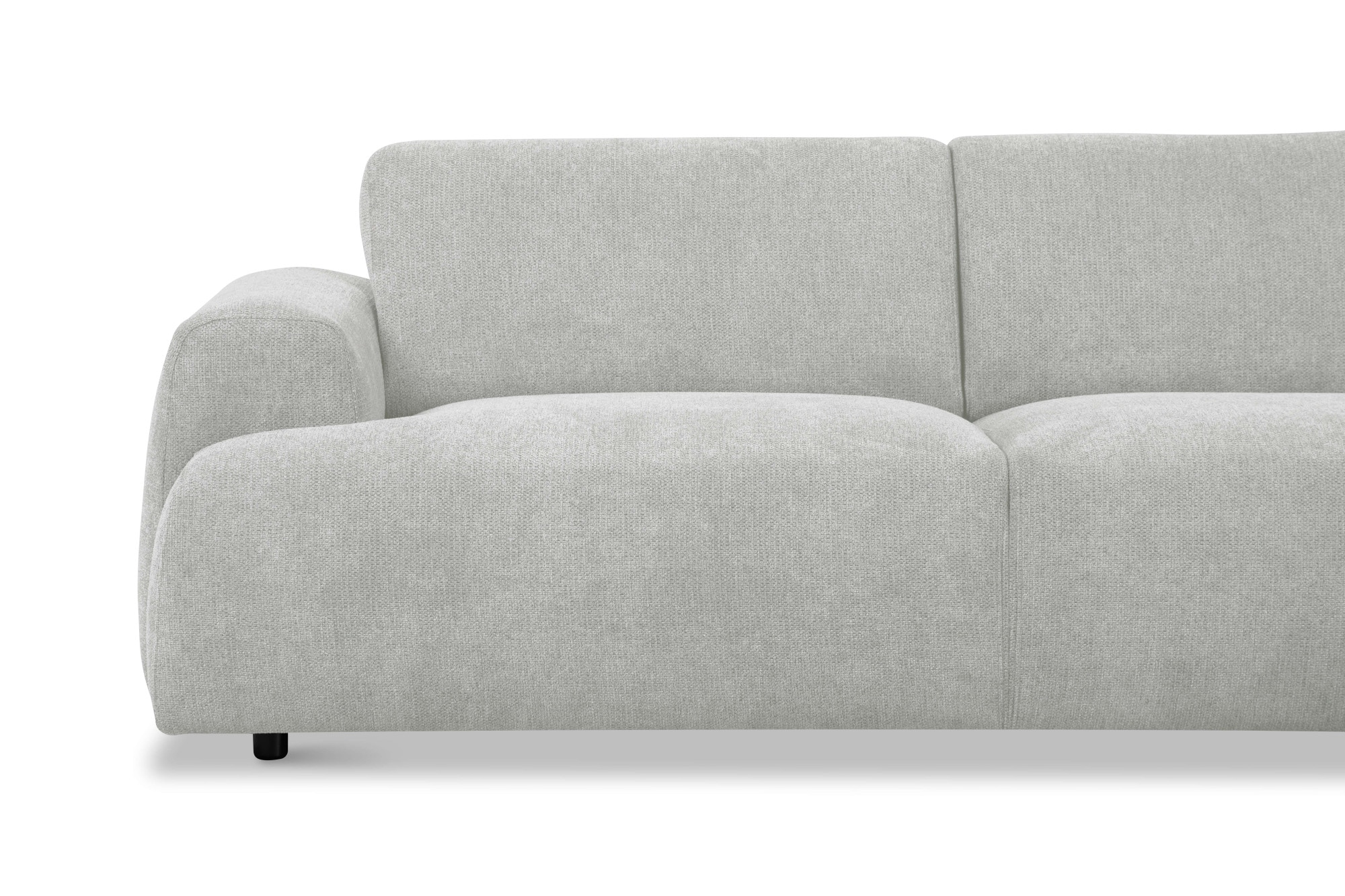 andas Ecksofa »Linkka, Breite 282 cm«, L-Form, in einem weichen Chenille-Stoff, mit Wellenunterfederung