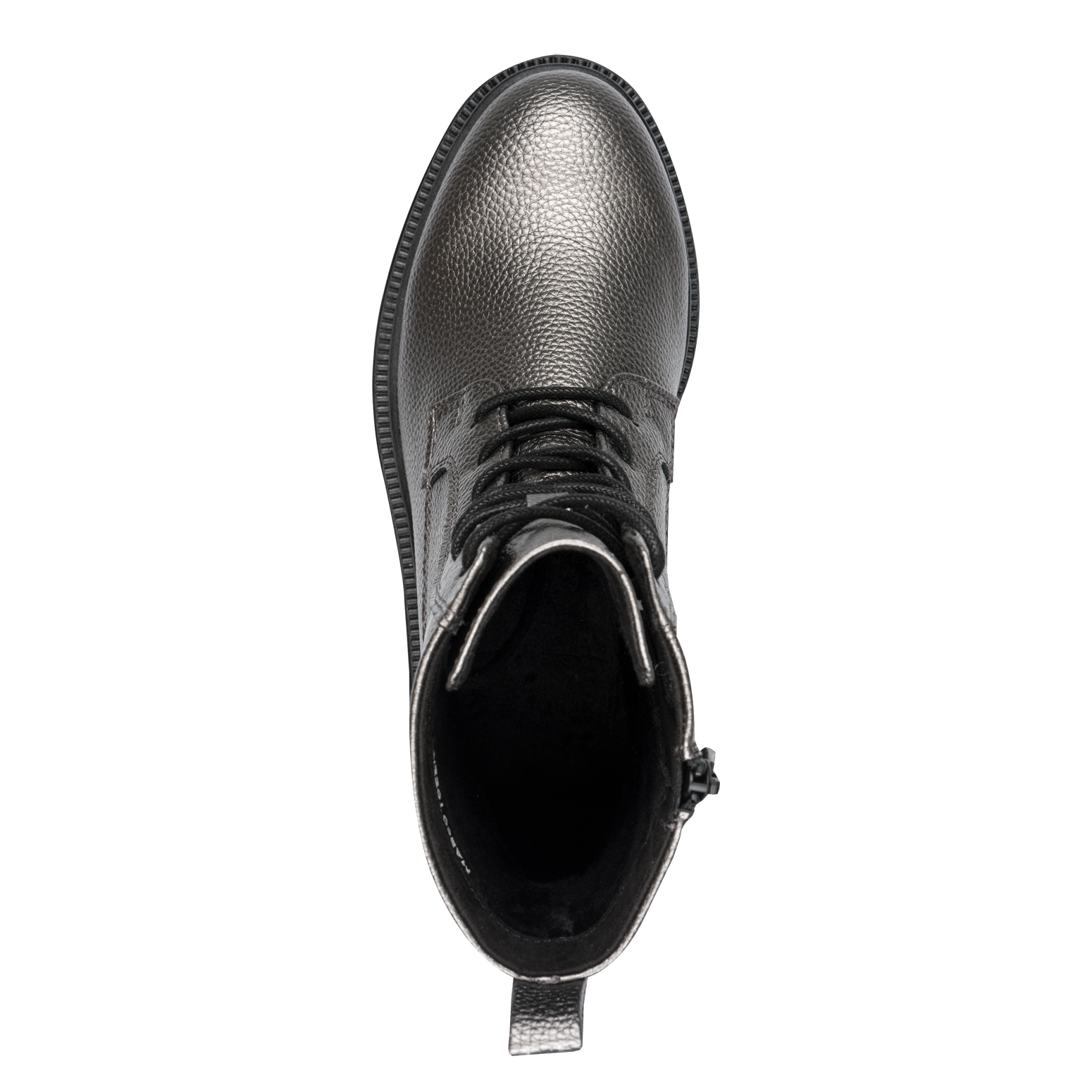 MARCO TOZZI Schnürstiefelette, Schnürboots, Herbstboots in coolem Metallic-Look