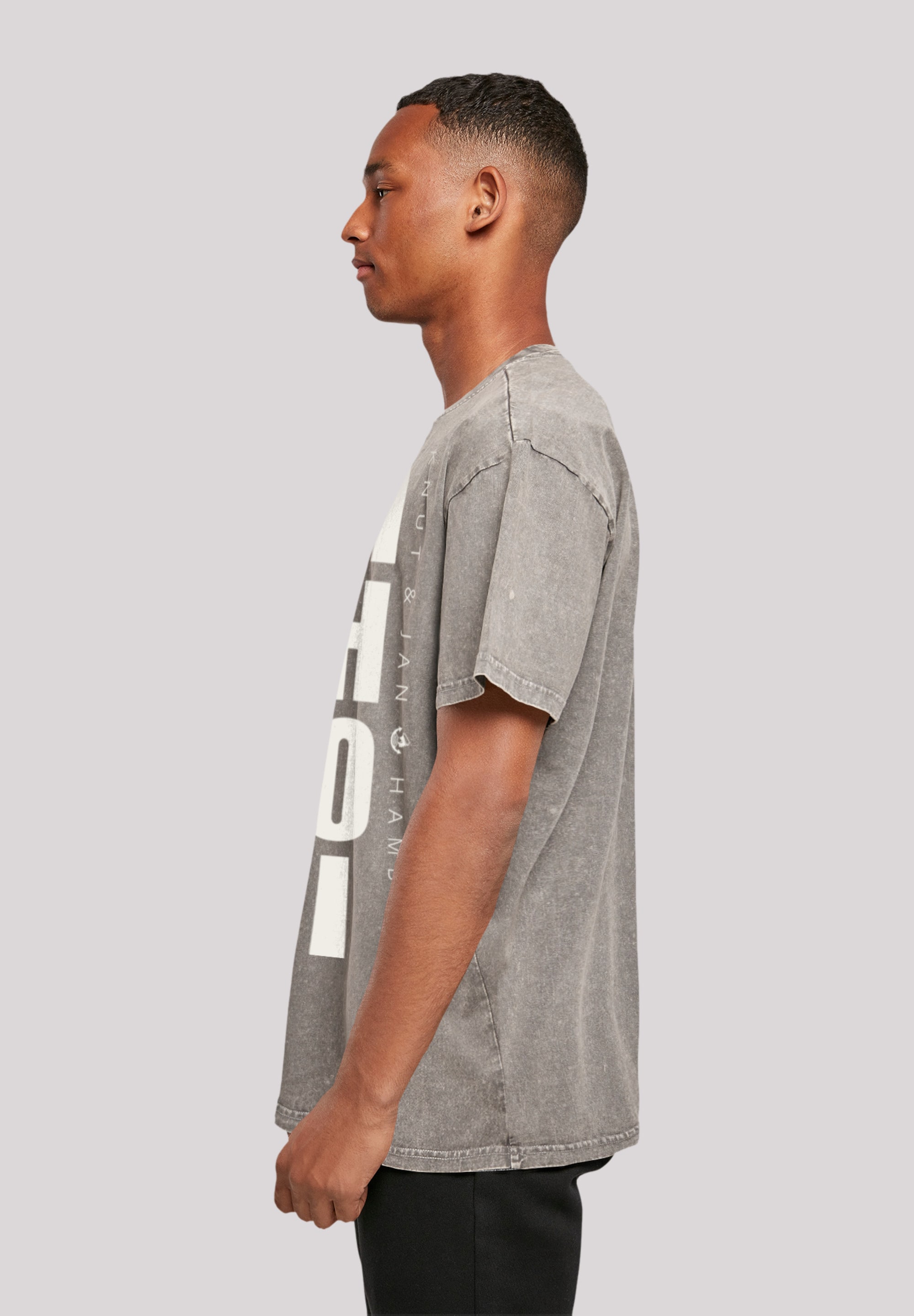 F4NT4STIC T-Shirt »Ahoi Anker Knut & Jan Hamburg«, Print