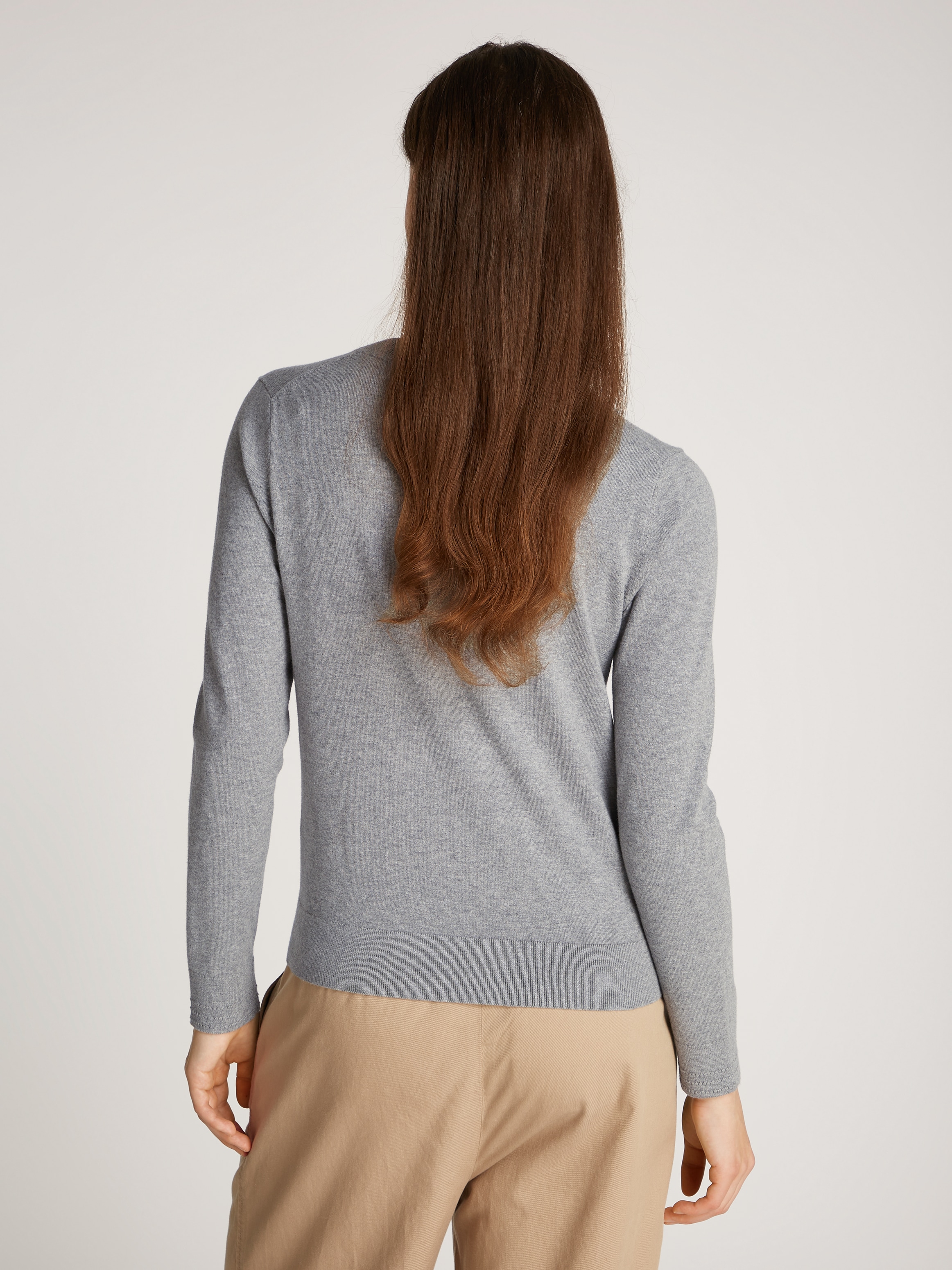 Tommy Hilfiger V-Ausschnitt-Pullover, mit Logo-Stickerei