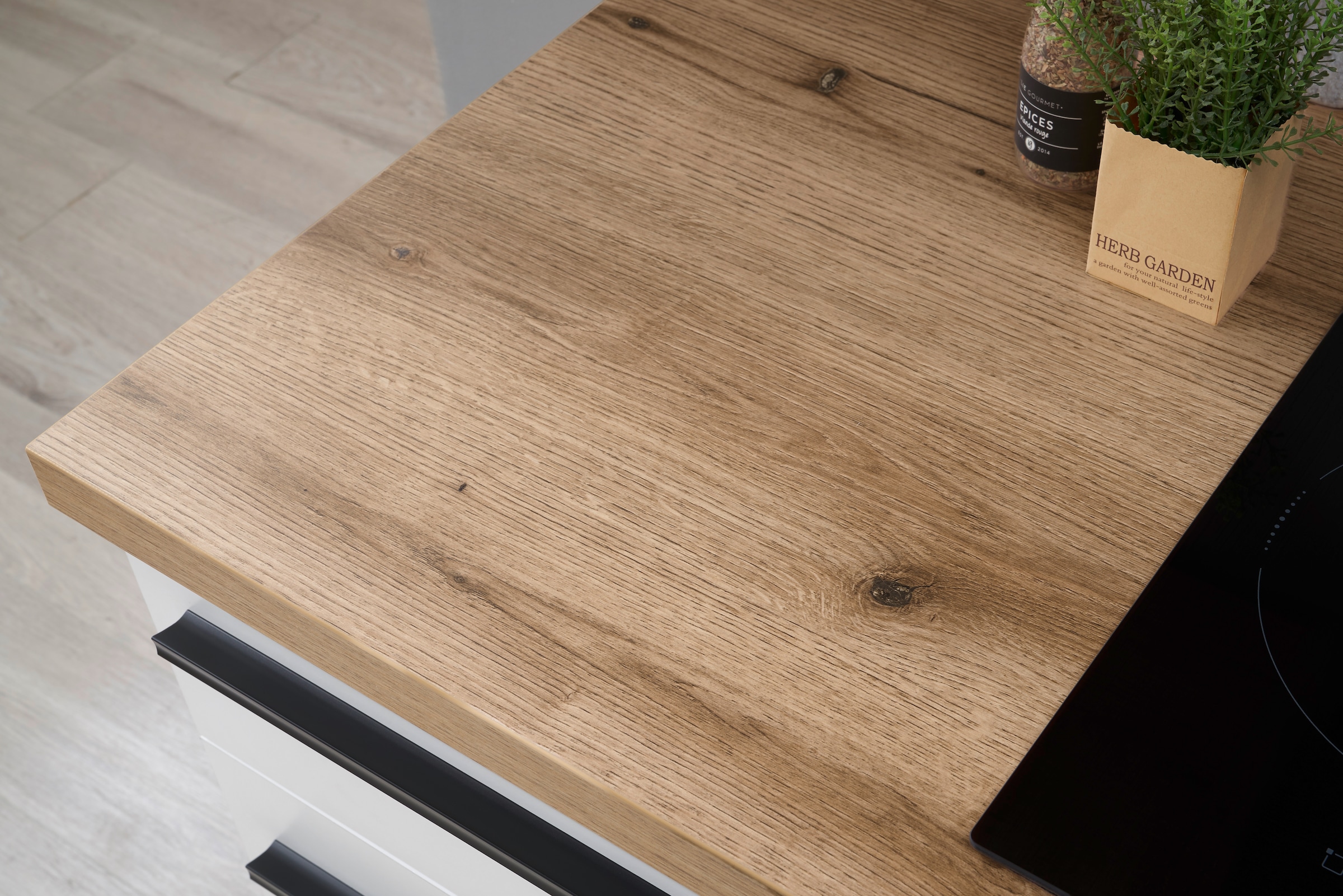 BASIC by Balculina Pantryküche »Torcello BxHxT 180x210x60 cm«, Breite 180cm, wahlweise mit E-Geräten, Softclose-Funktion