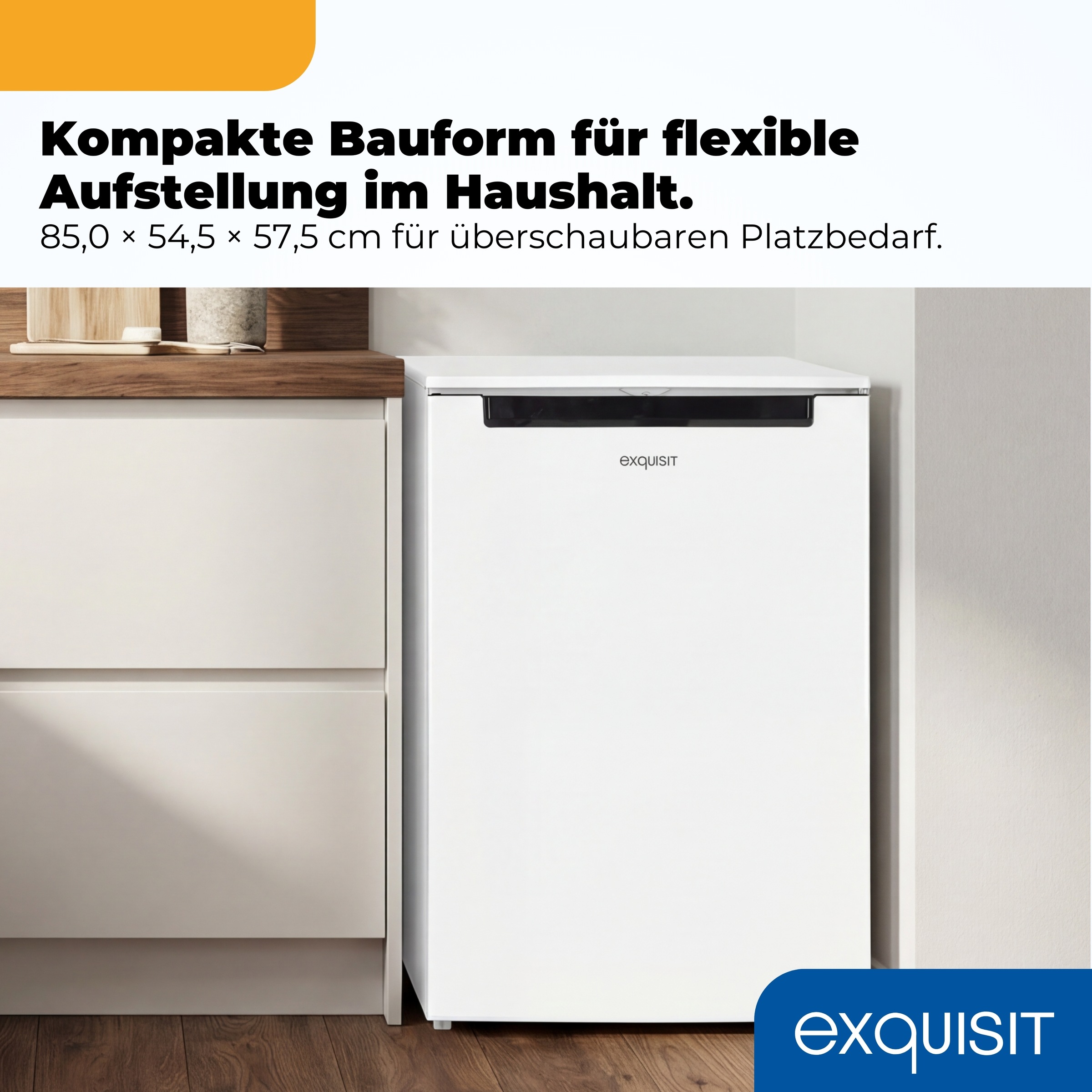 exquisit Gefrierschrank »GS81-040B weiss« 85 cm hoch 54,5 cm breit