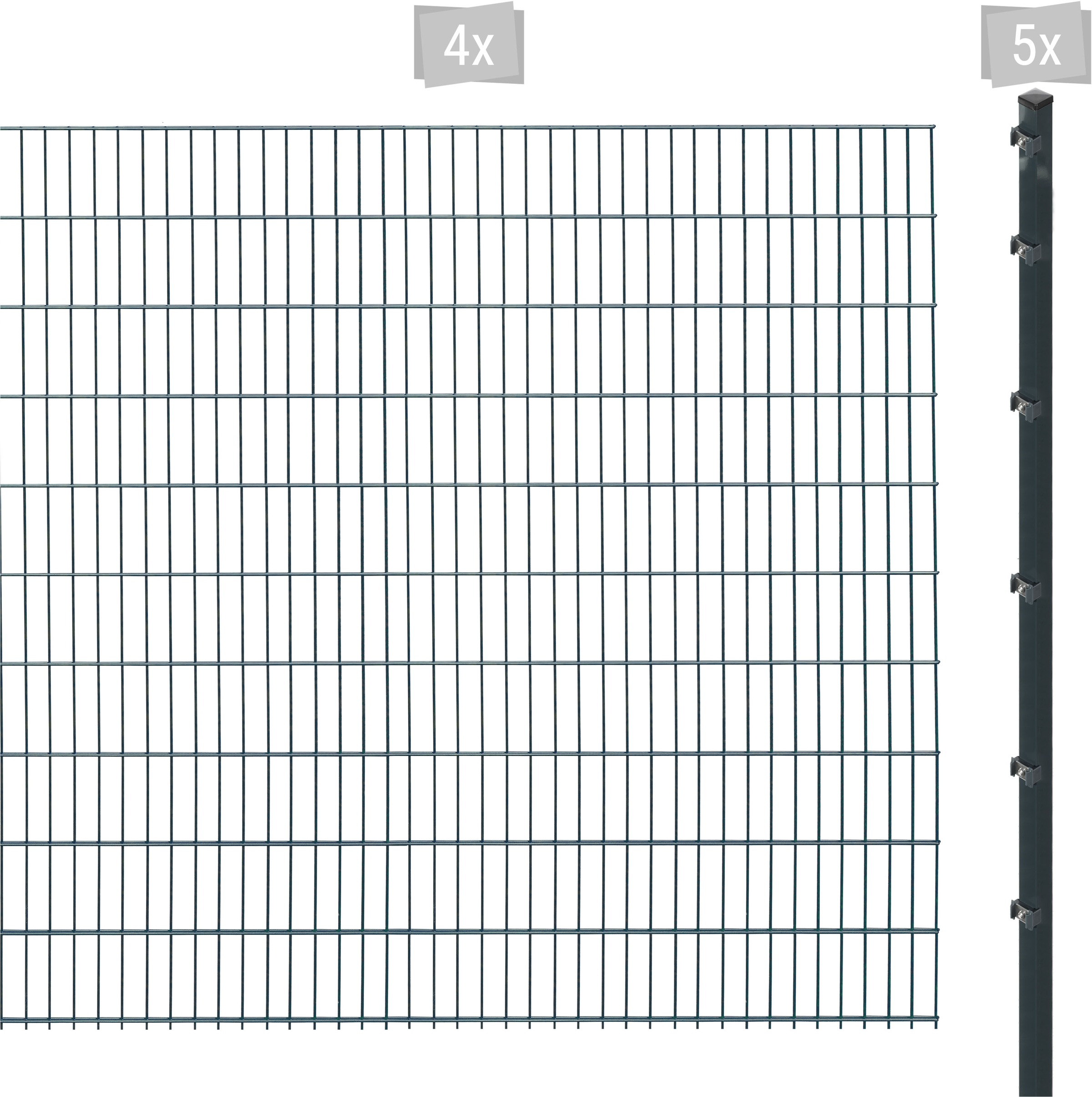 Arvotec Doppelstabmattenzaun "ESSENTIAL 203 zum Einbetonieren", Zaunhöhe 203 cm, Zaunlänge 2 - 60 m