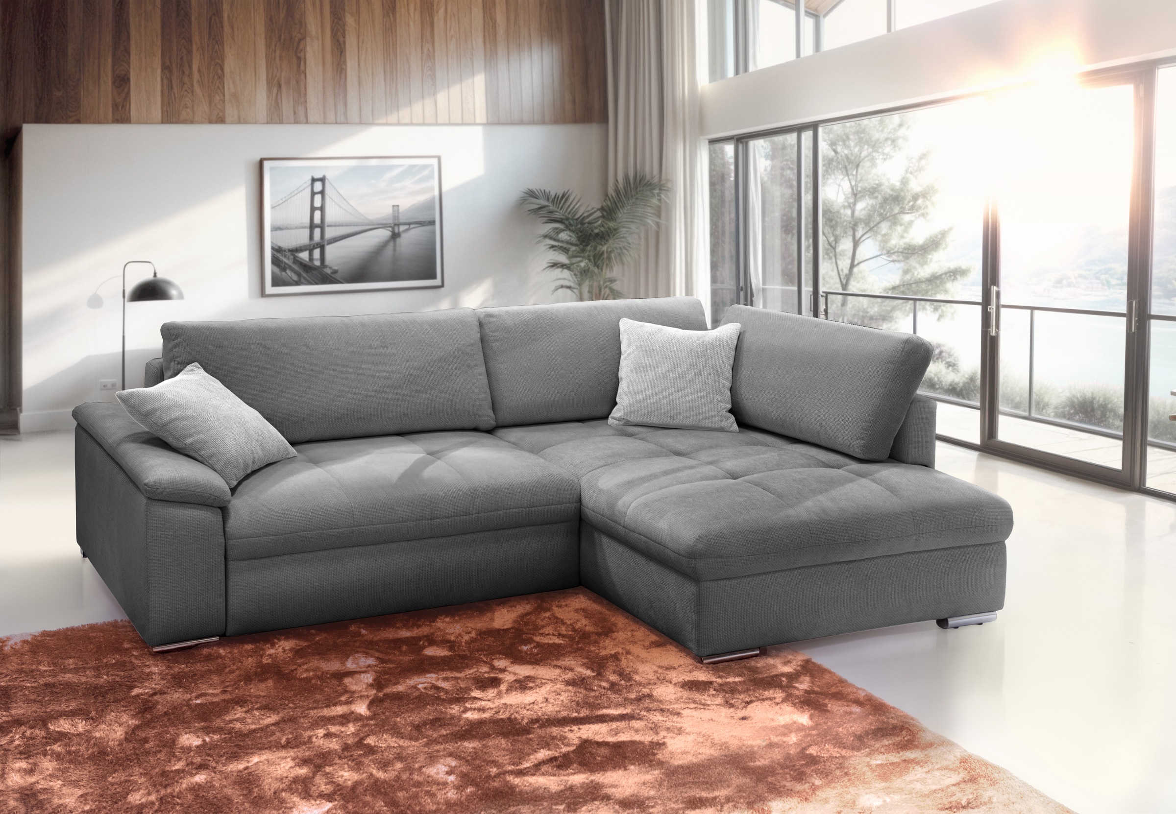 exxpo - sofa fashion Ecksofa "Casa Grande inkl. Bettfunktion, Bettkasten, b günstig online kaufen
