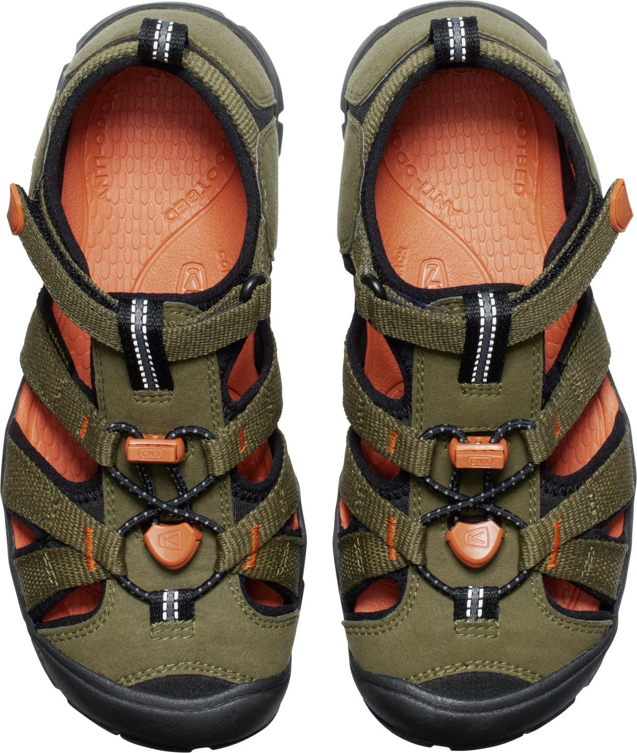 Sandales plates Keen SEACAMP II CNX Kaki 34,35 garcons 3