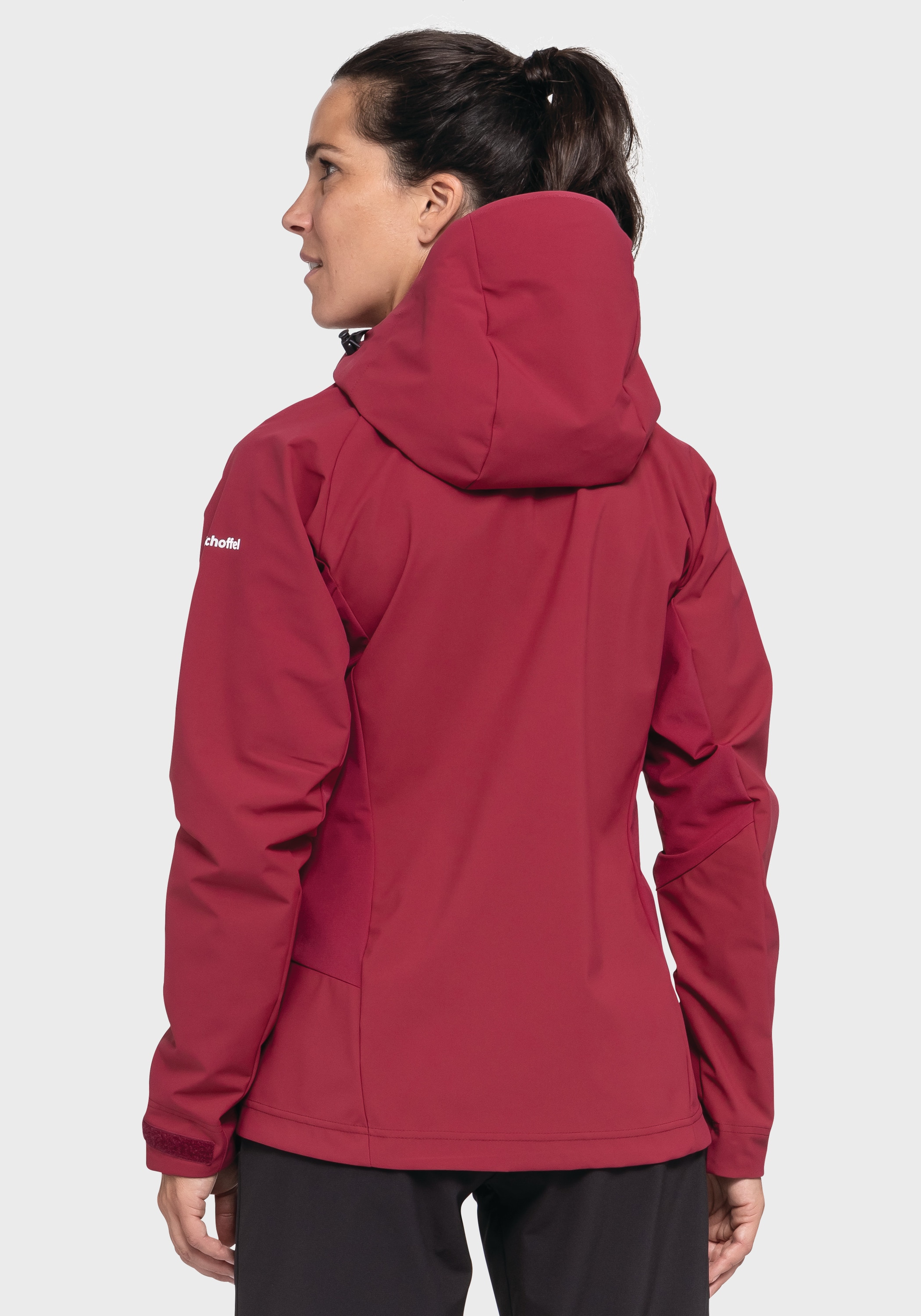 Schöffel Outdoorjacke »Mountain Softshell Jk Style Blaueis WMS«, mit Kapuze