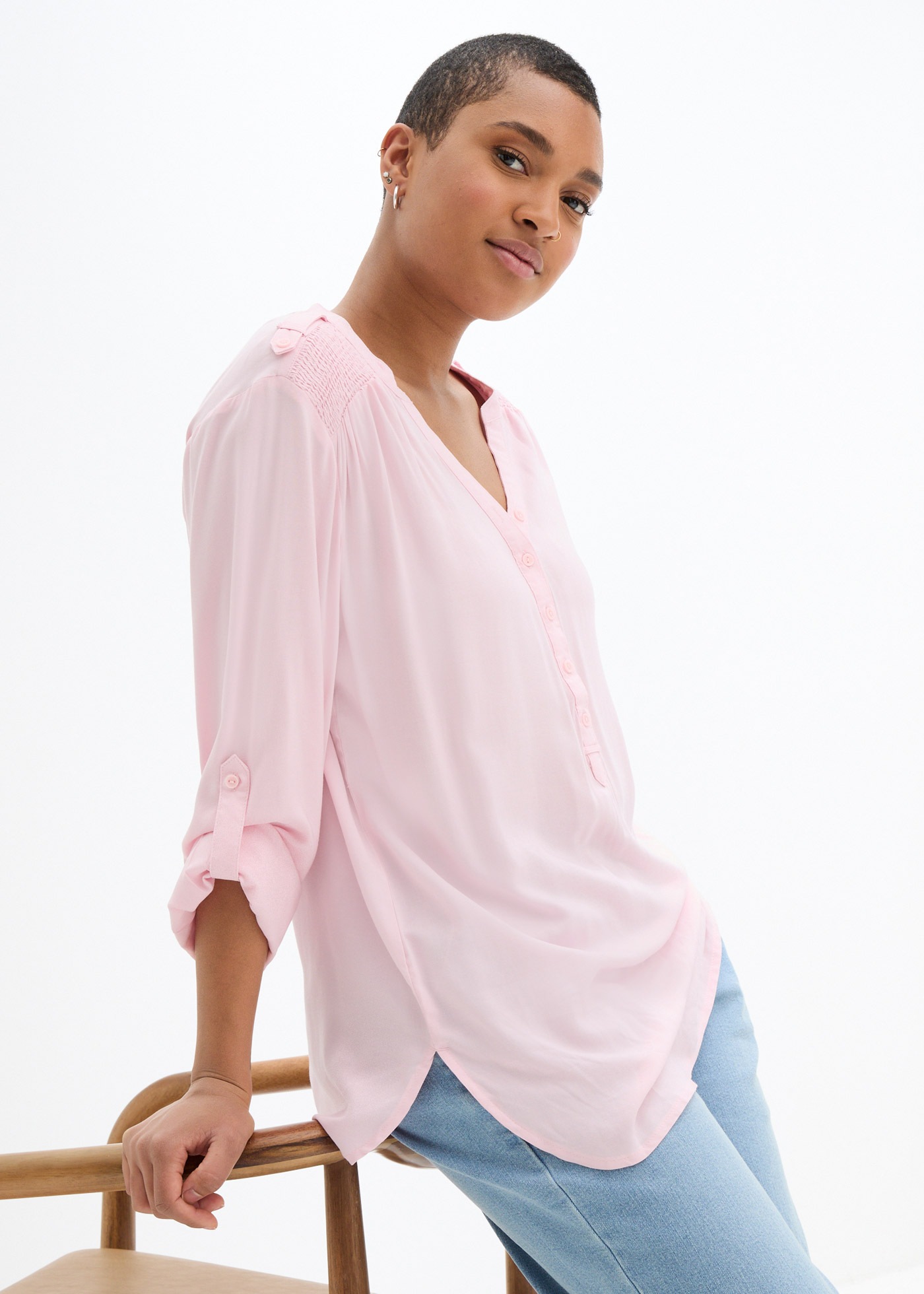 bonprix Tunika "Tunikabluse aus softer Viskose" Casual Stil, Regular Fit, m günstig online kaufen