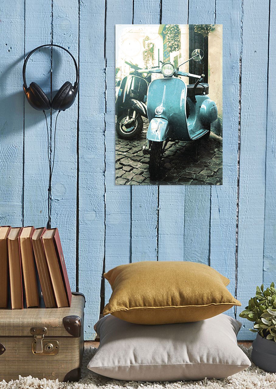 queence Metallbild "Vespa" Motorräder & Roller 1 Stk. tlg. Retro, Blechschi günstig online kaufen