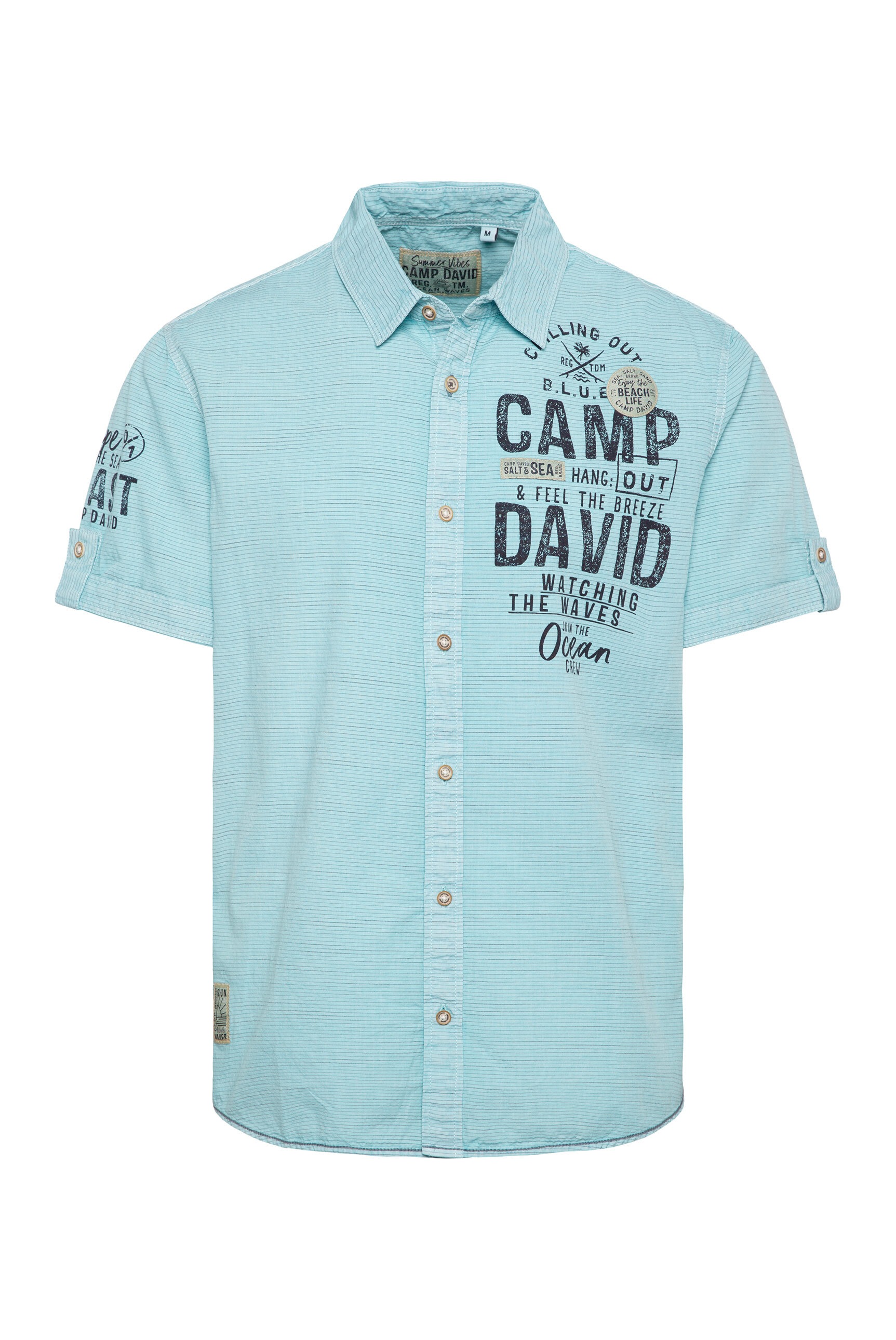 CAMP DAVID Kurzarmhemd, aus Baumwolle