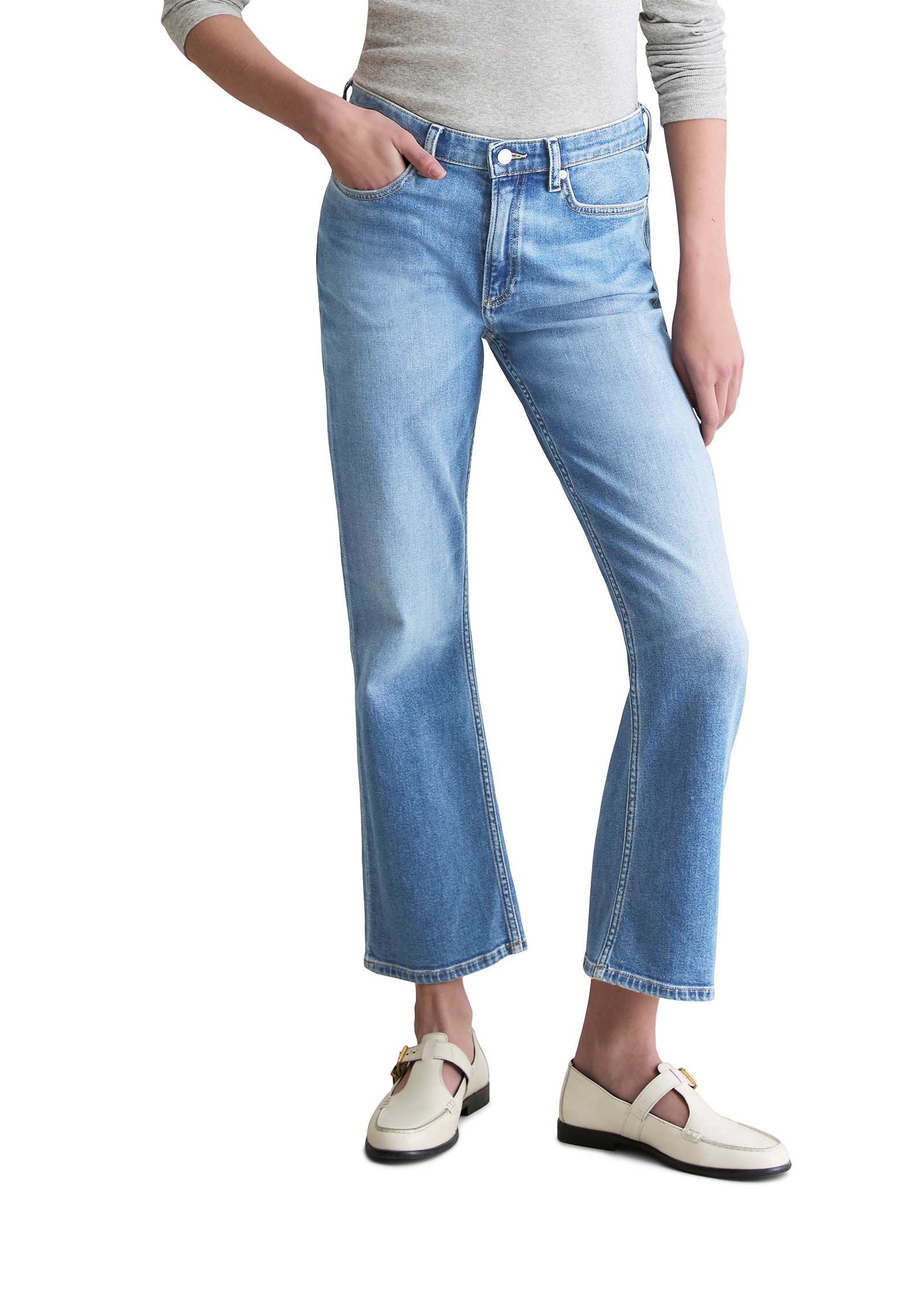 Marc OPolo DENIM Bootcut-Jeans "Josina, aus Organic Cotton Stretch" hohe Le günstig online kaufen