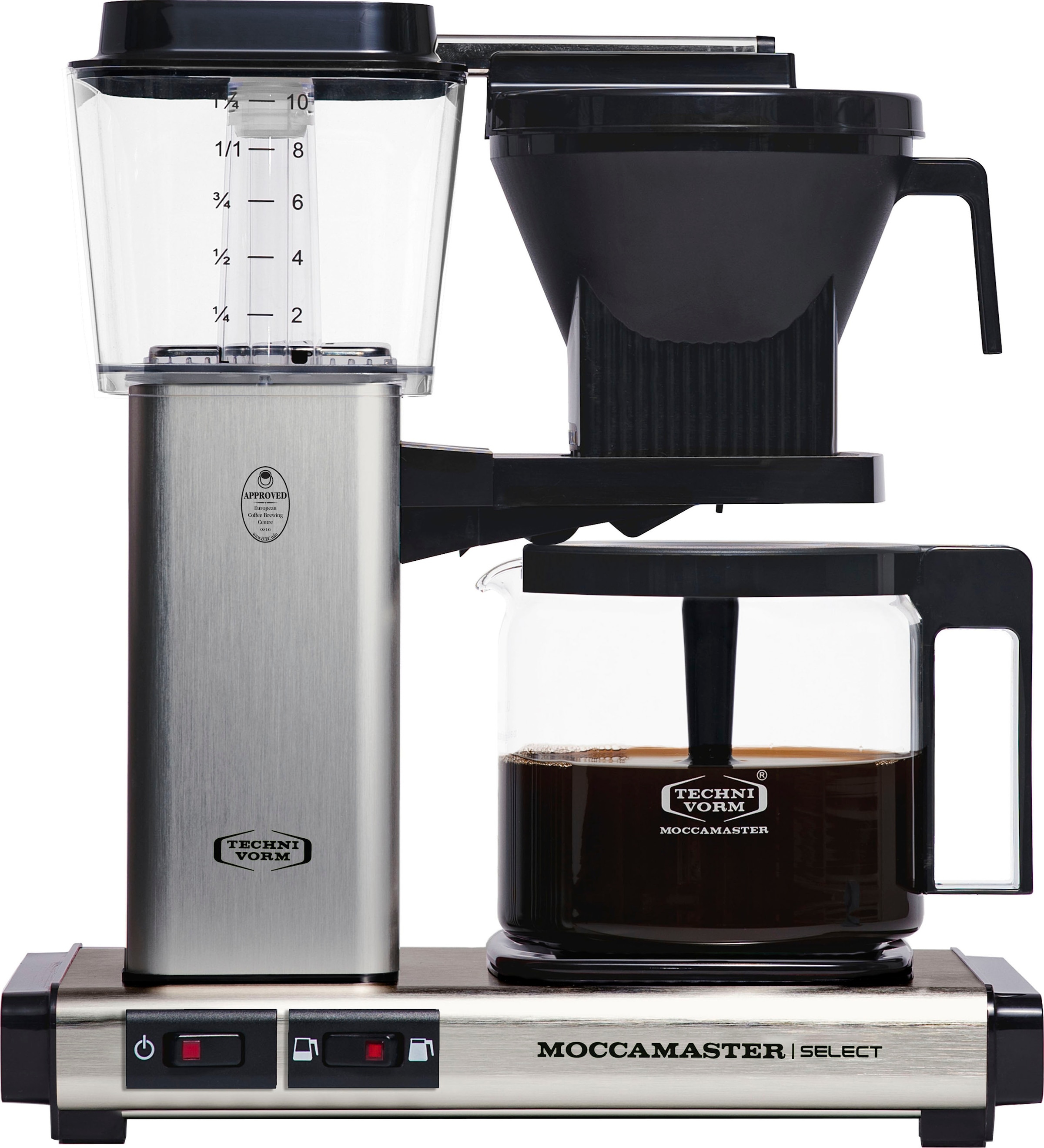 Moccamaster Filterkaffeemaschine »KBG 1,25 brushed«, Select Papierfilter, 1x4 l BAUR | Kaffeekanne, bestellen